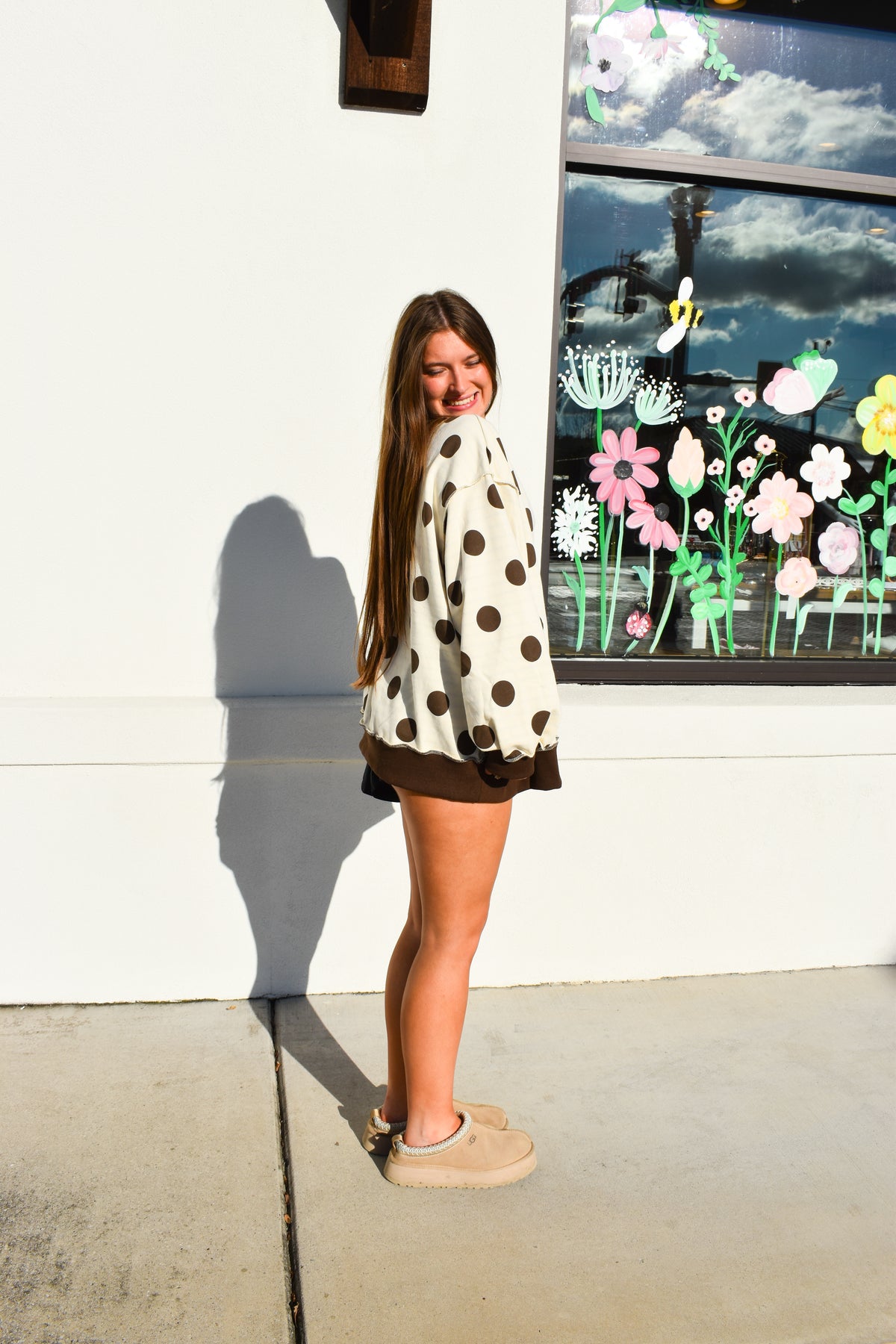 Reversible Polka Dot & Stripe Mockneck