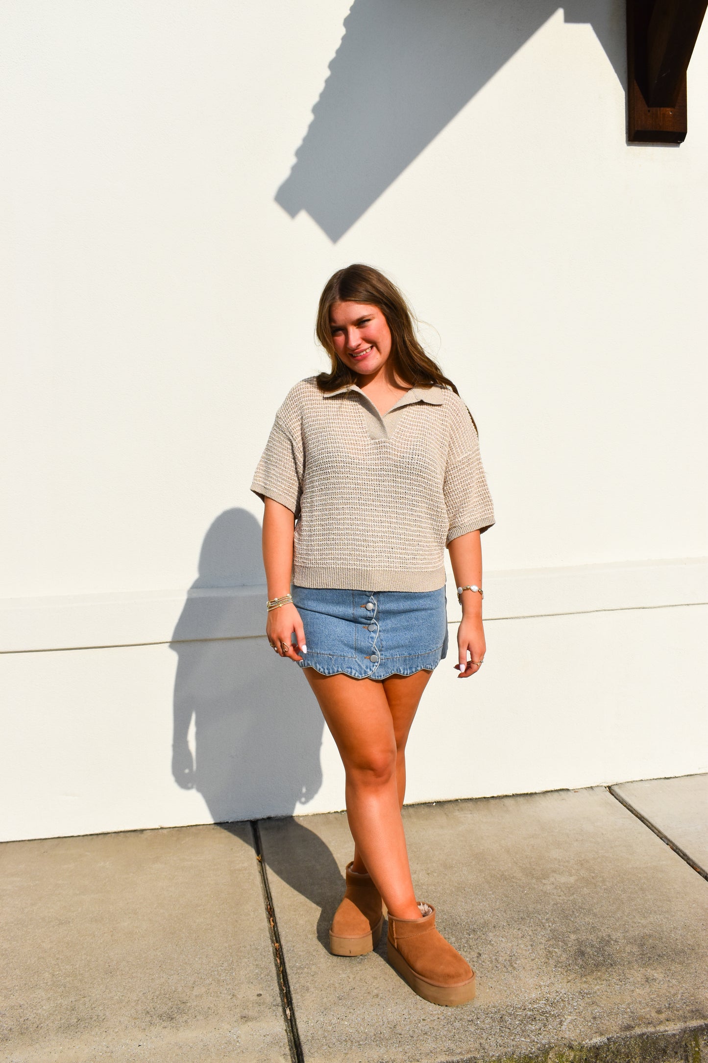 Rowan Collared Knitted Top