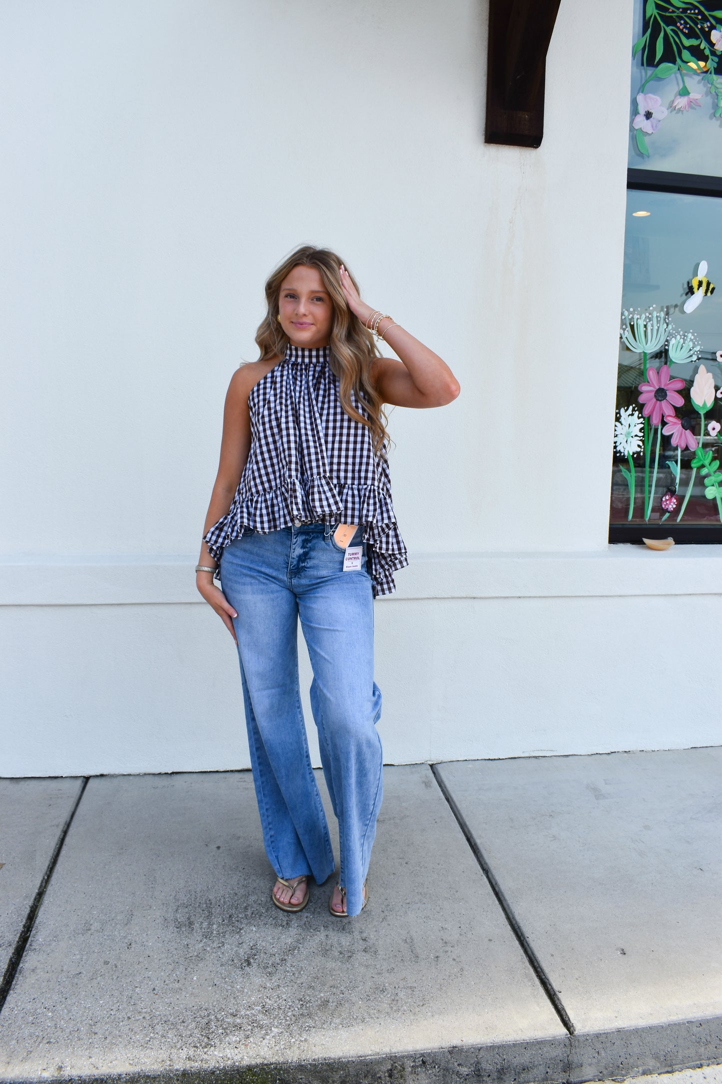 Delia Gingham Halter Blouse