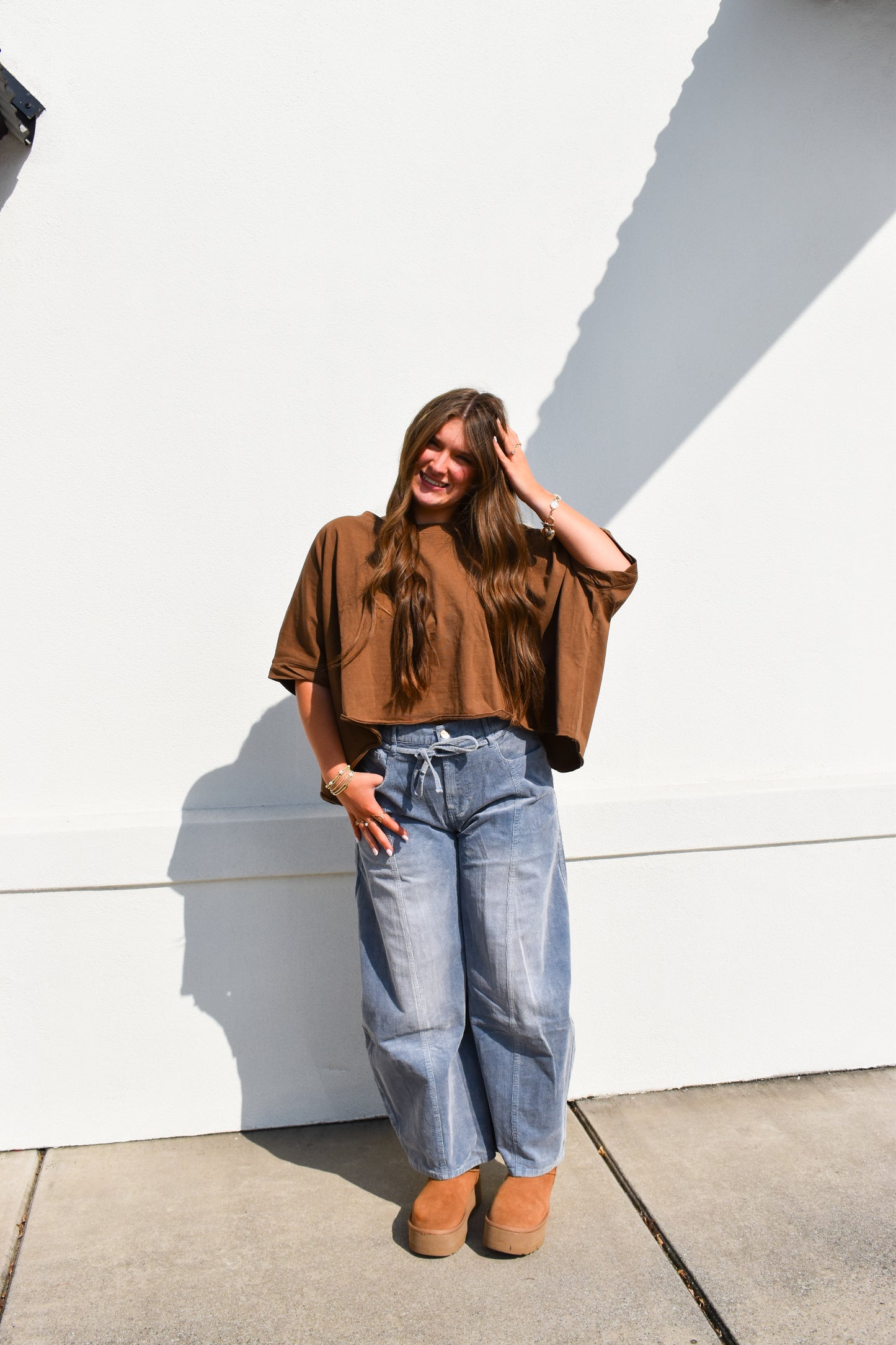 Iris Brown Oversized Top