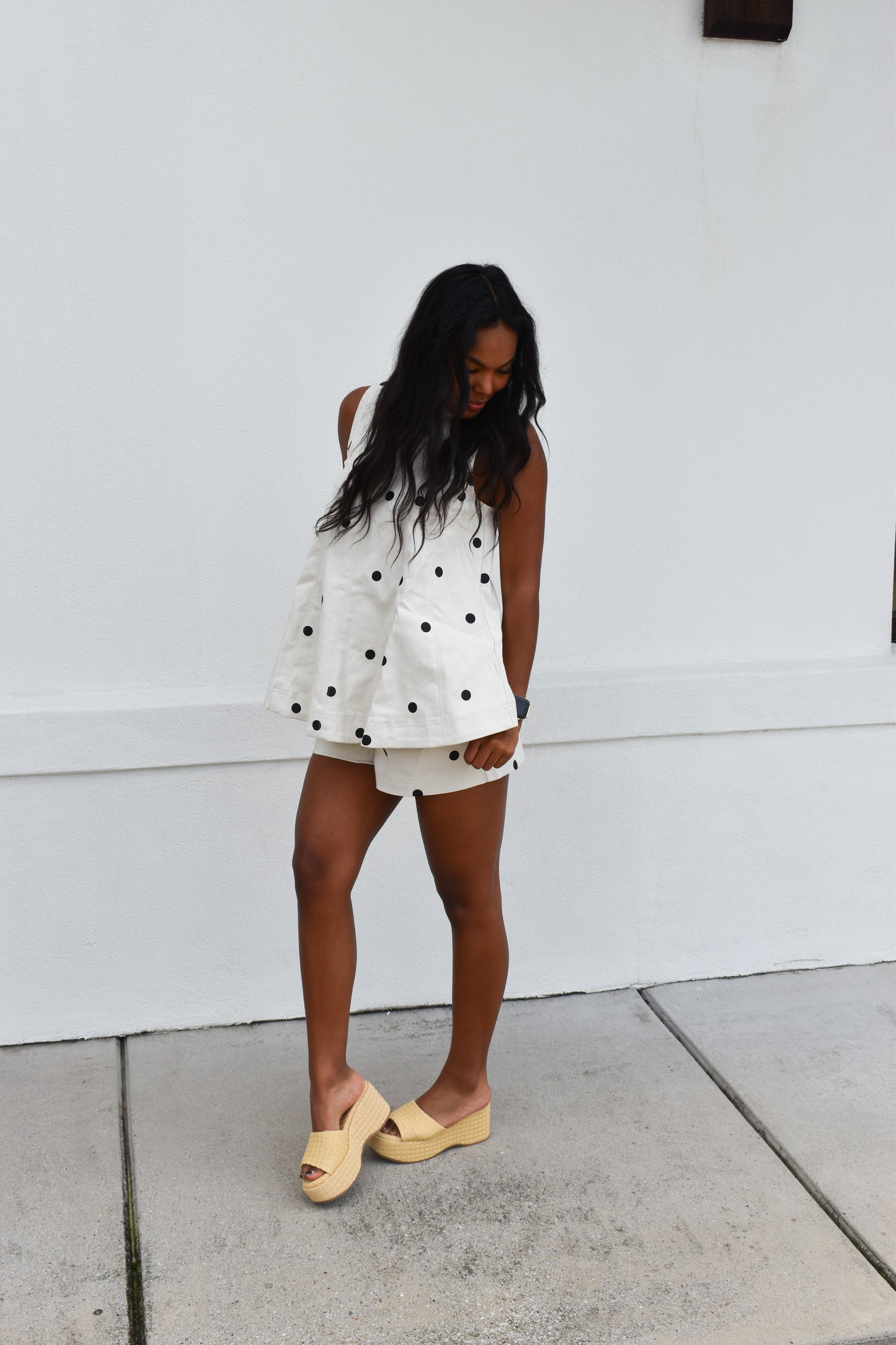Sally Polka Dot Denim Set