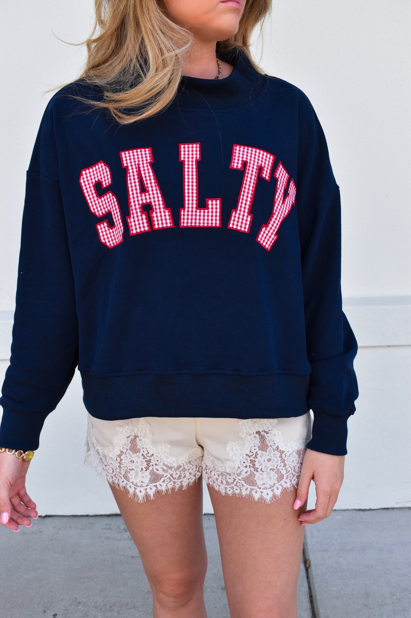 Salty Mock Neck Sweatshirt