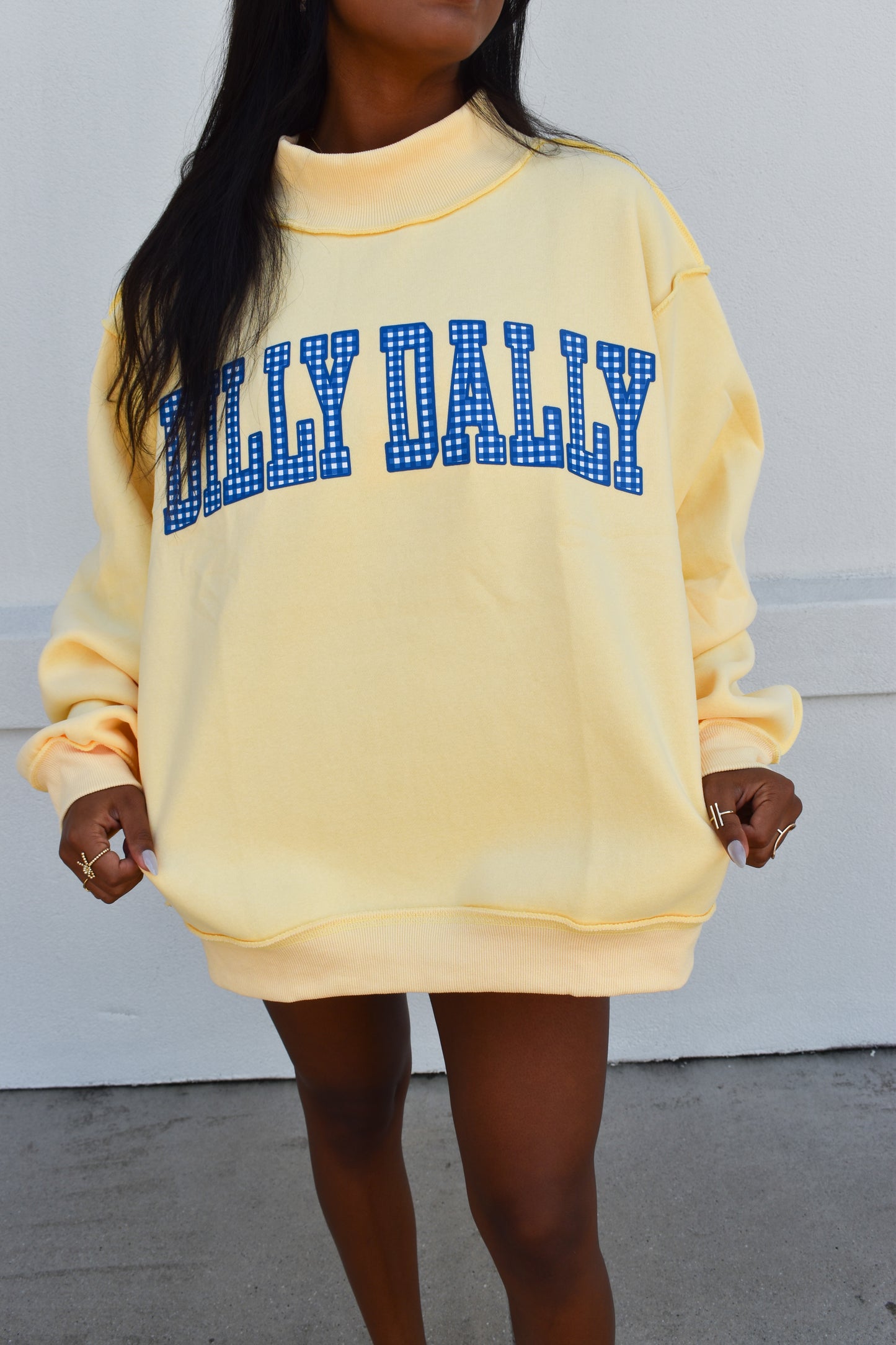 'DILLY DALLY & LOLLY GAG' Reversible Mockneck