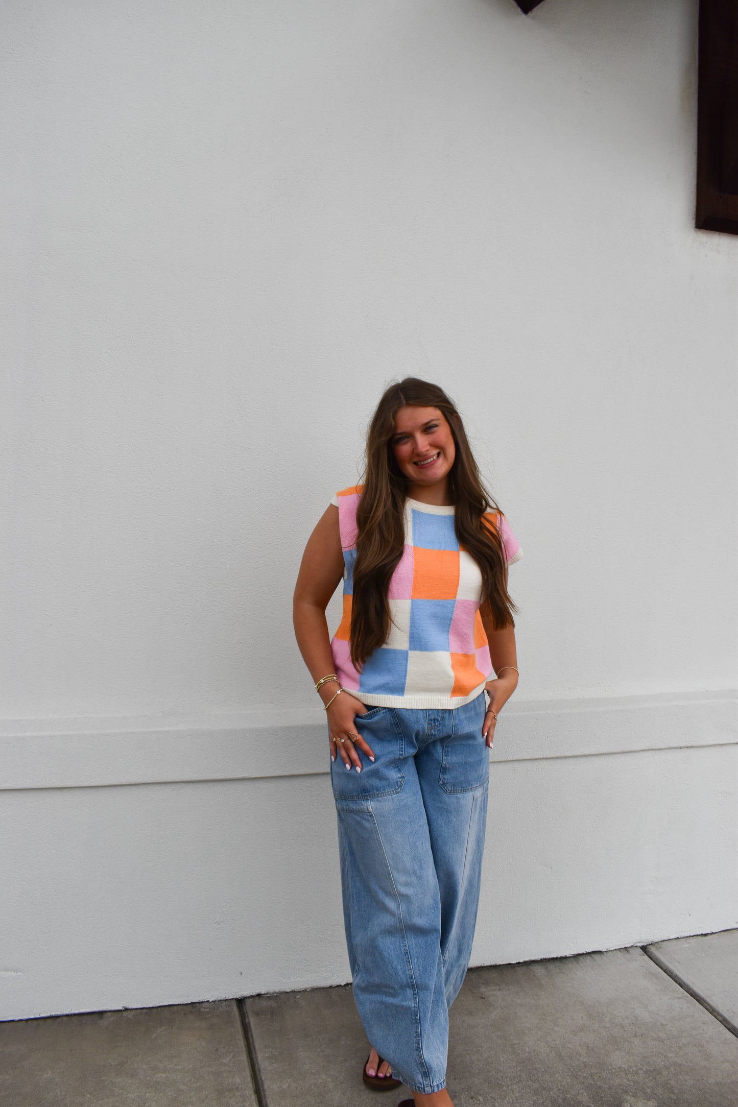 Checkered Sweater Vest