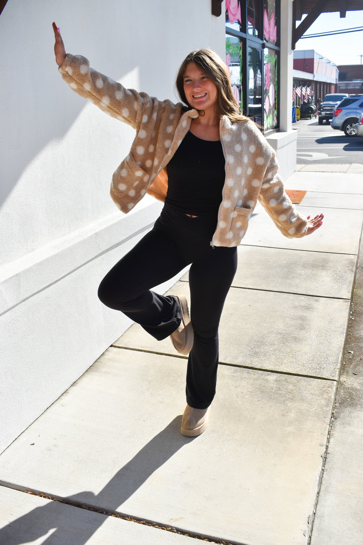 Tan Polka Dot Jacket