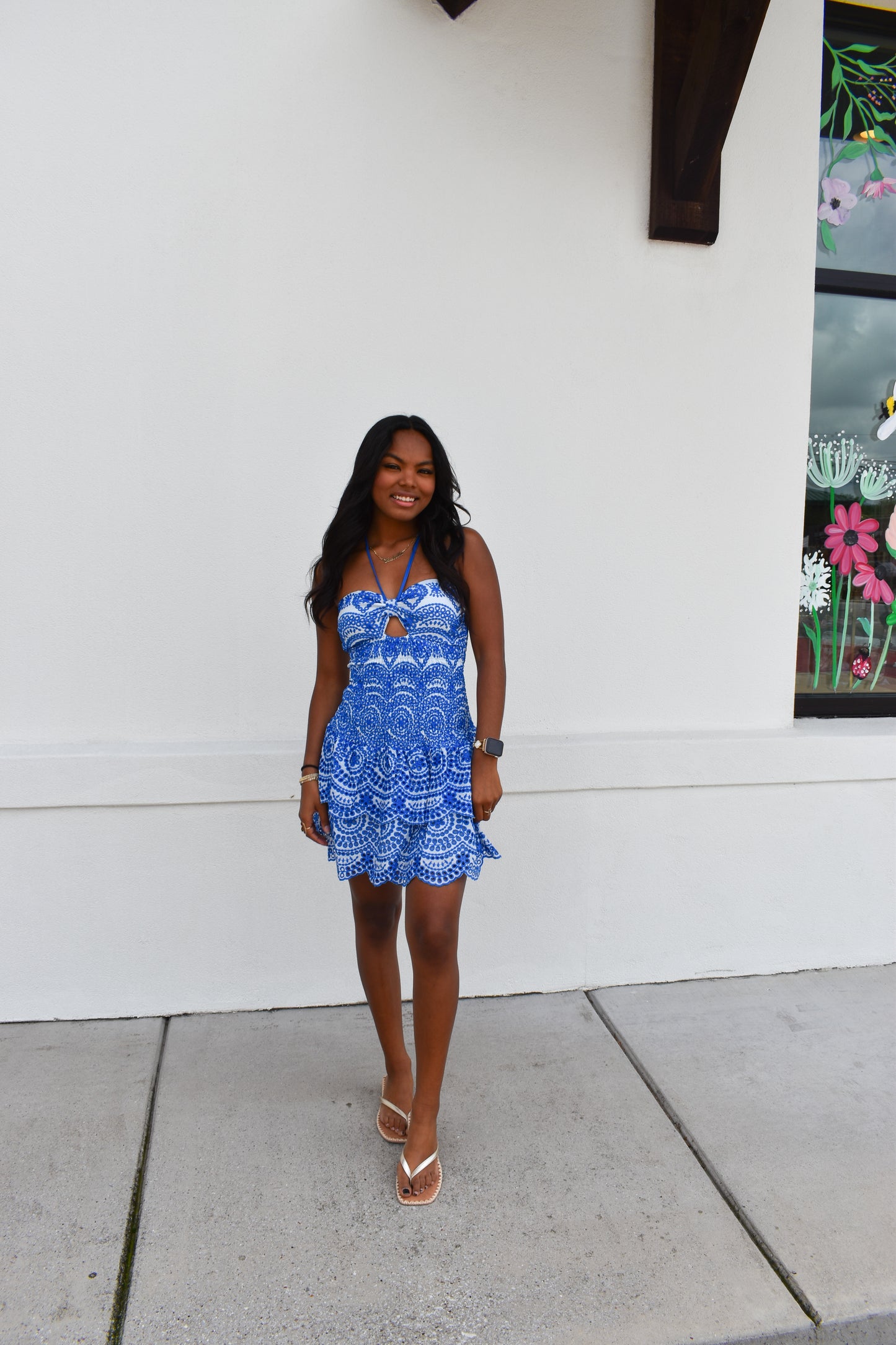 Savannah Smocked Ruffle Mini Dress