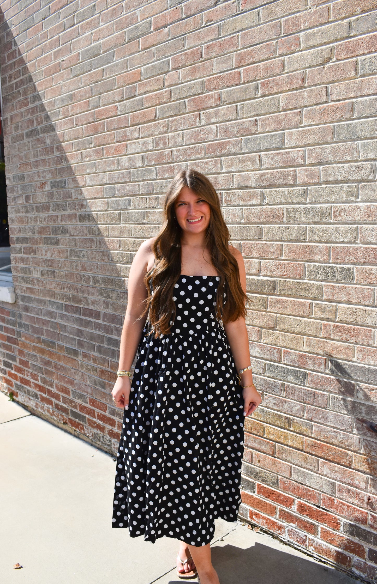 Rachel Polka Dot Midi Dress