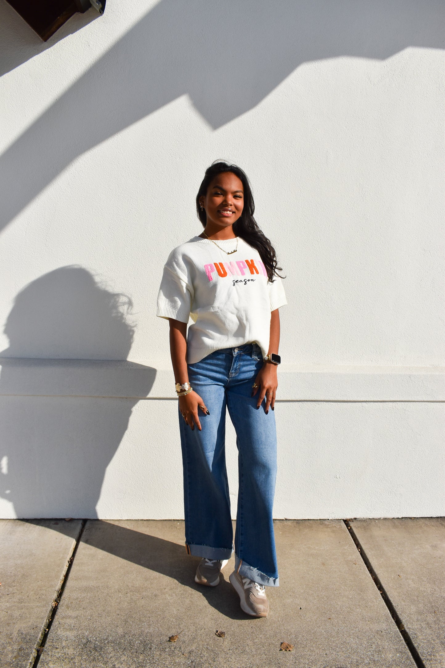 Risen Low Rise Ankle Wide Cuffed Jeans