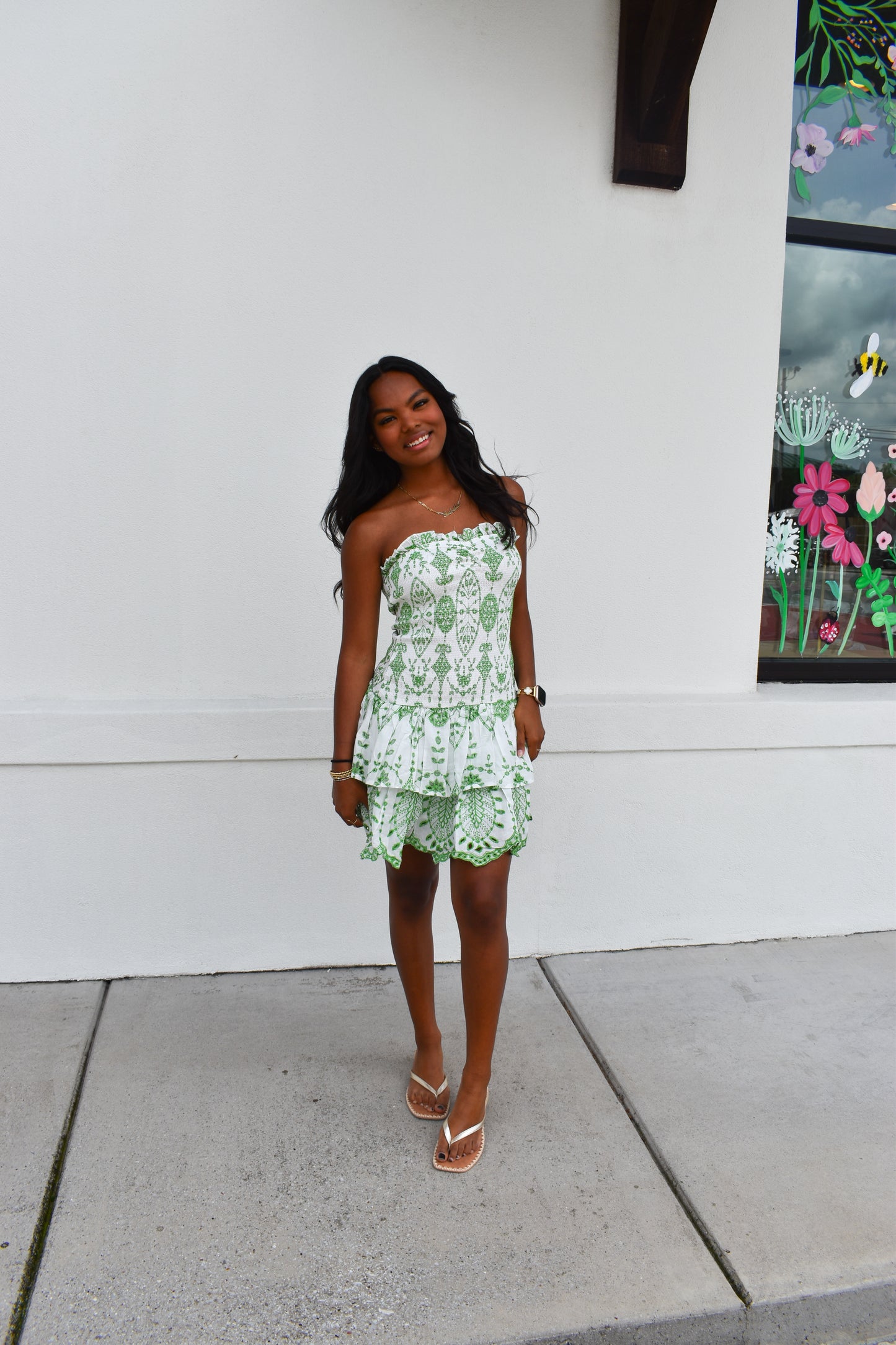 Lola Smocked Ruffle Mini Dress
