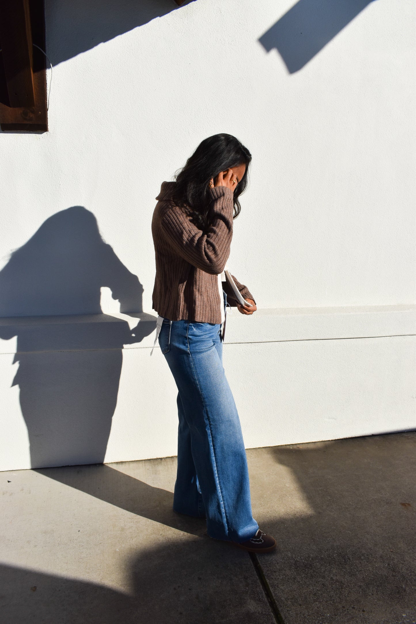 Cable Knit Bow Tie-Front Cardigan