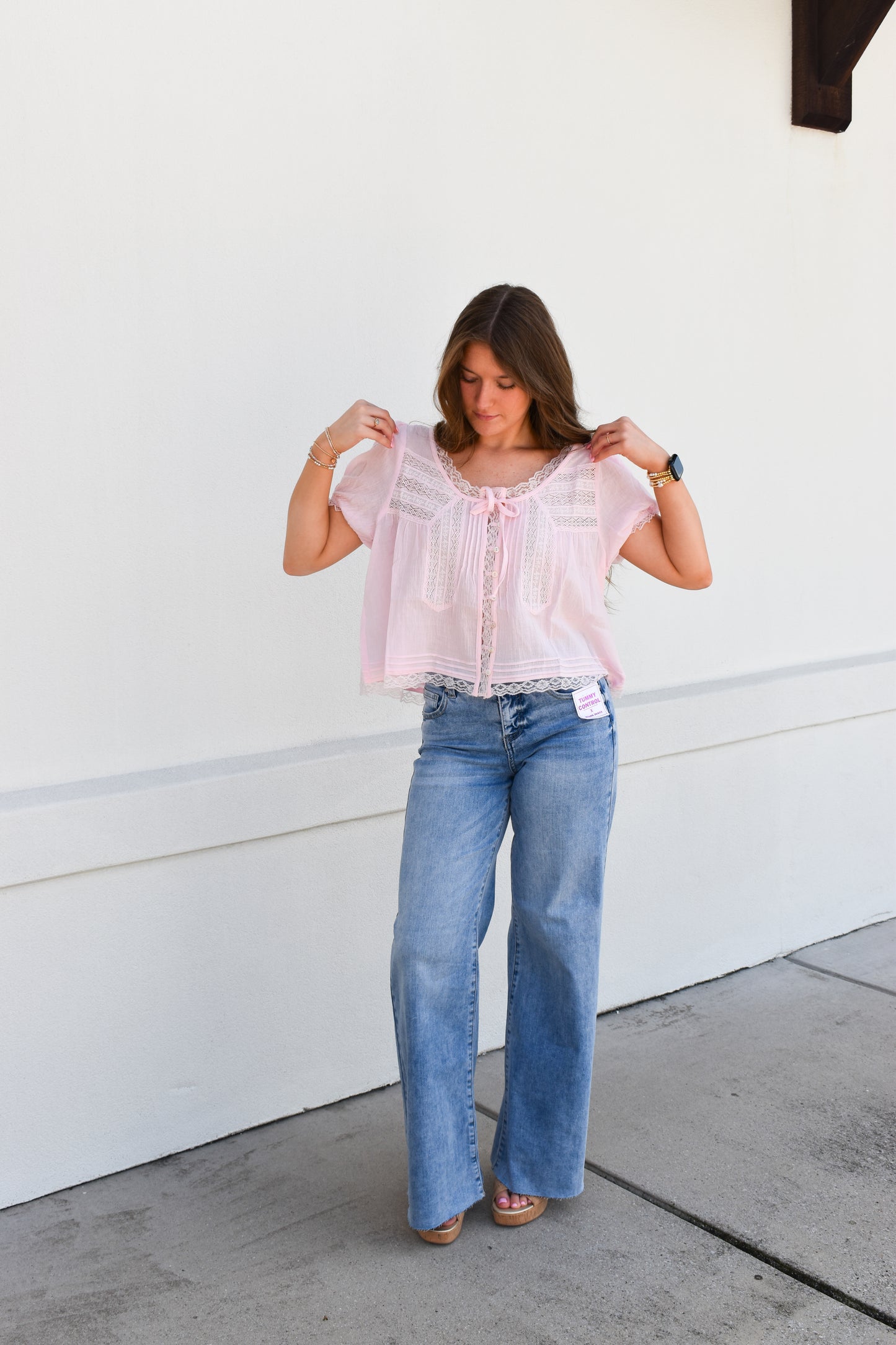 Lace & Lovely Top: Pink