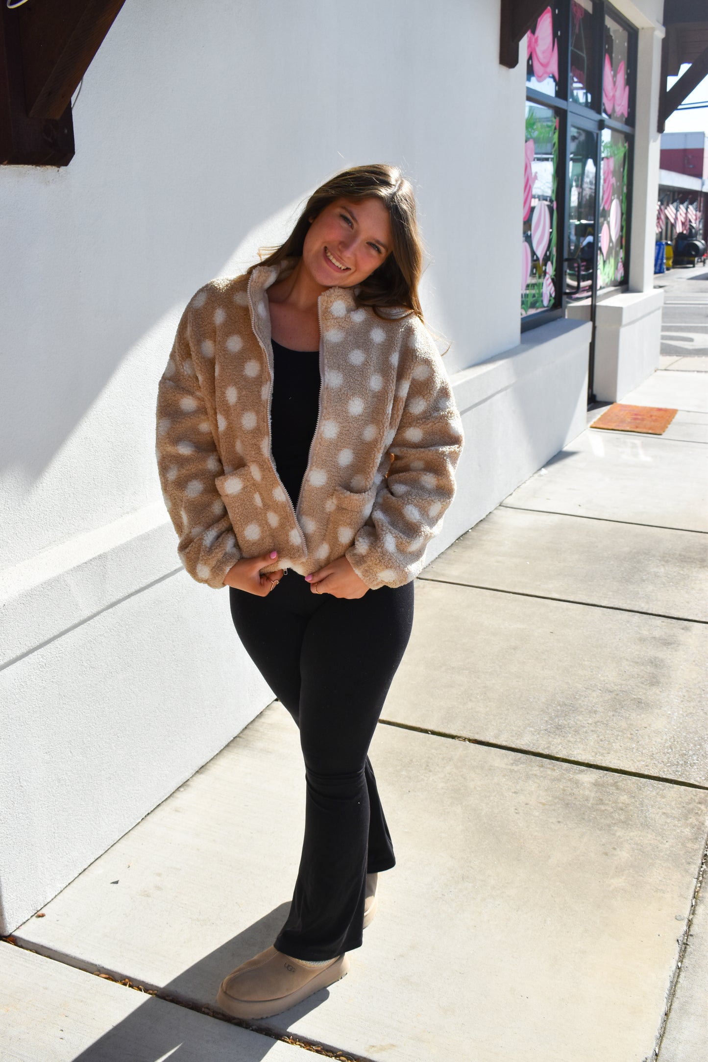 Tan Polka Dot Jacket