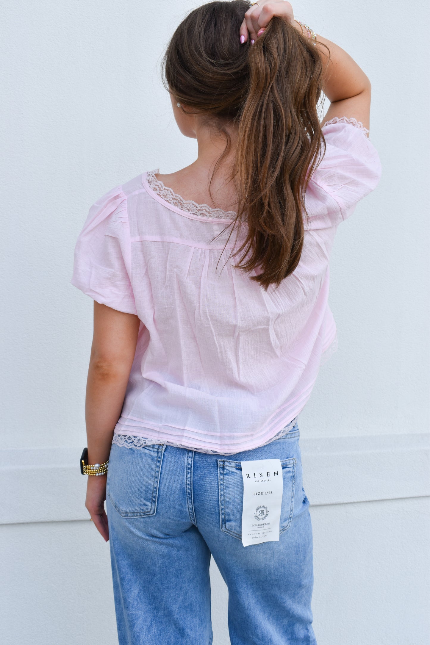 Lace & Lovely Top: Pink