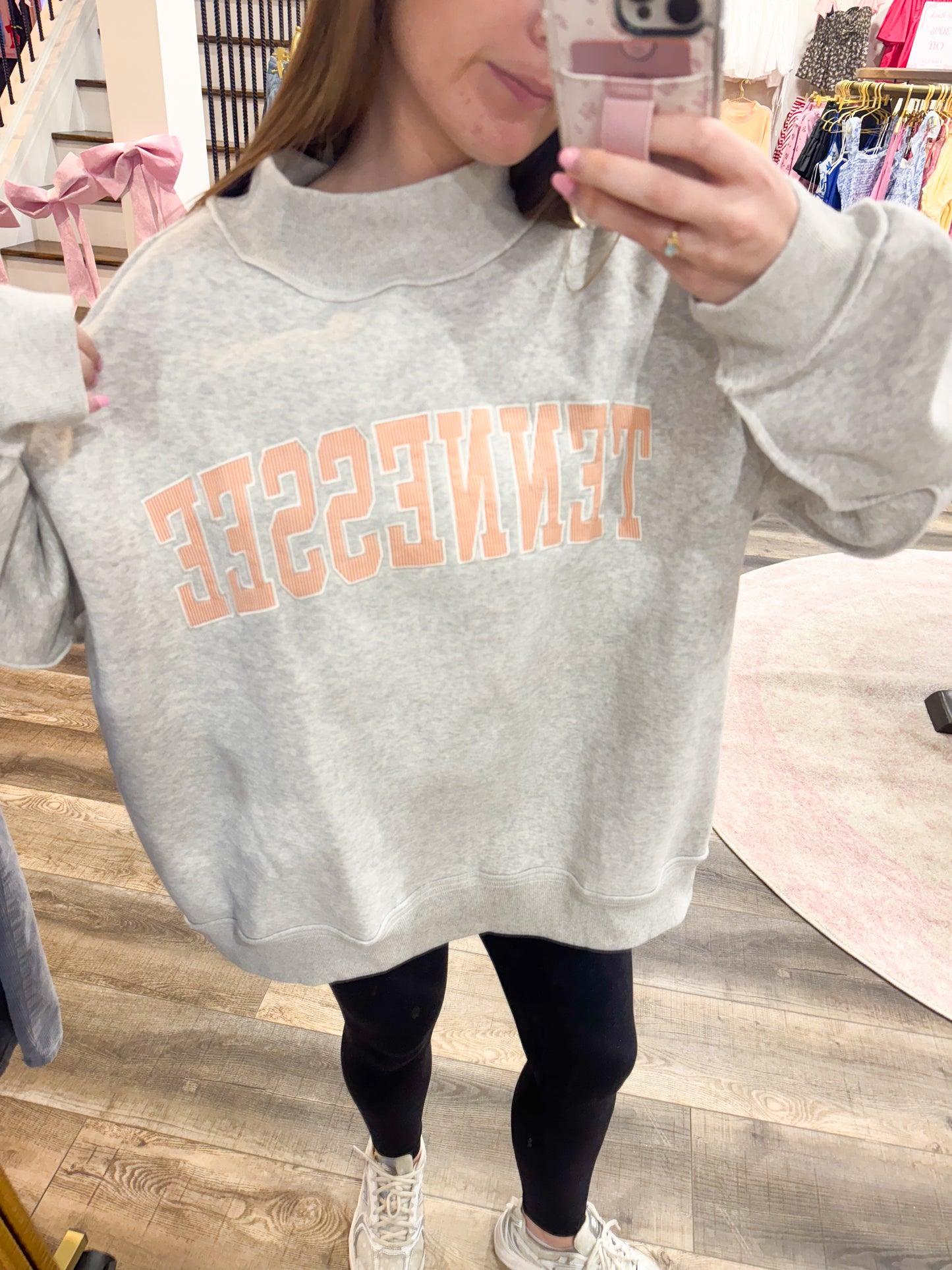 Tennessee Stripe Embroidered MockNeck