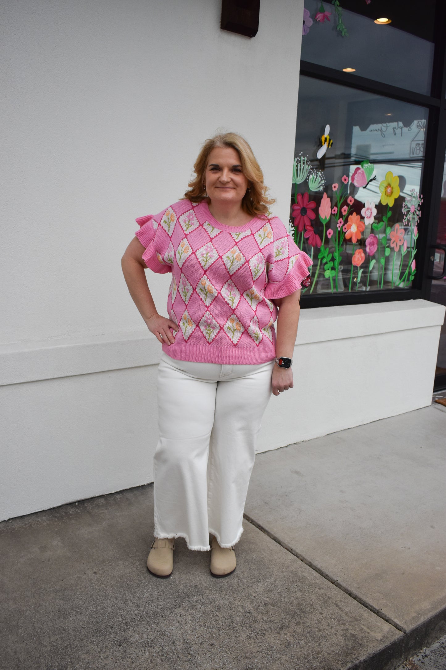 Springtime Ruffled Sweater