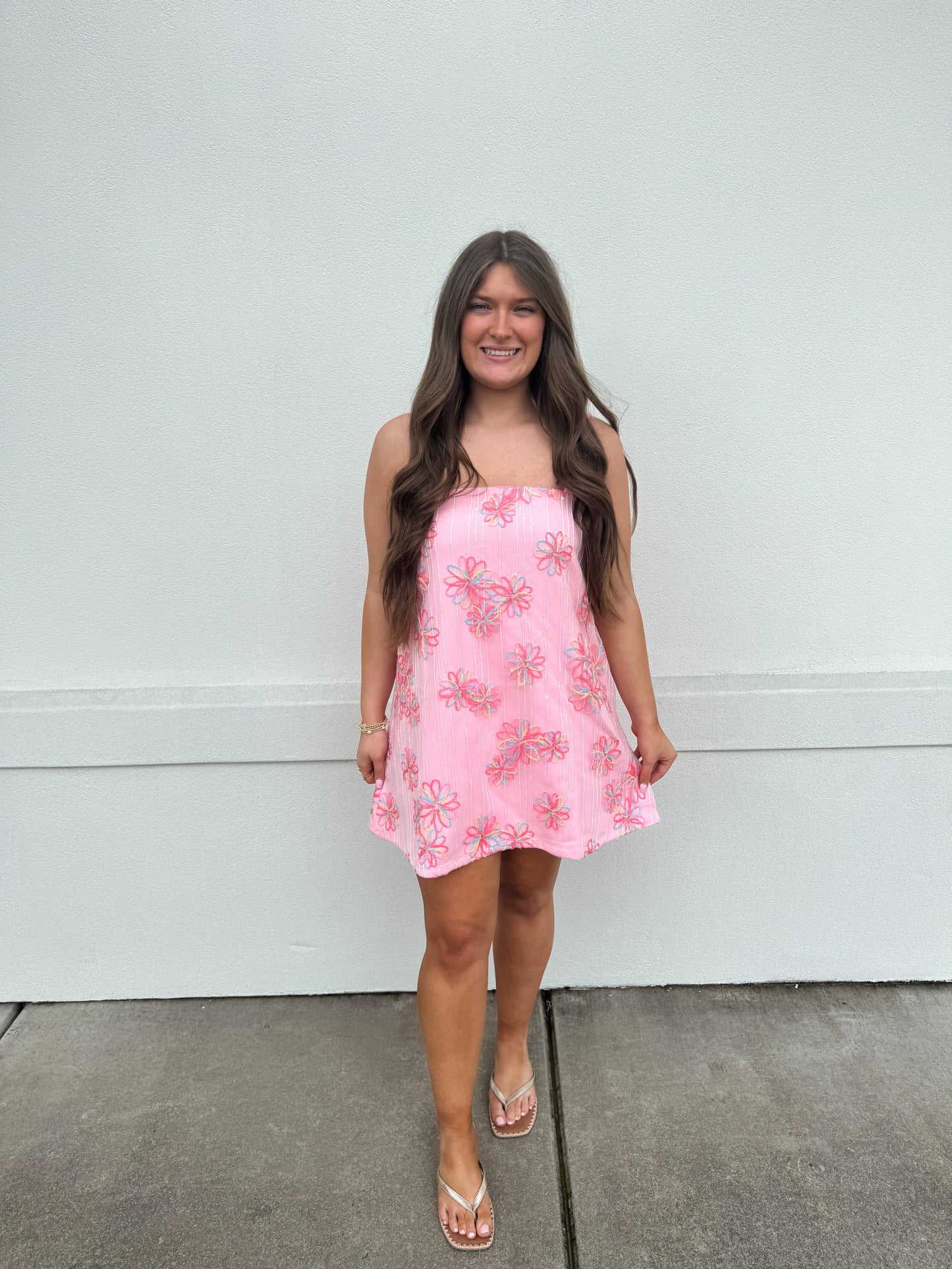 Blaire Lace Flower Mini Dress