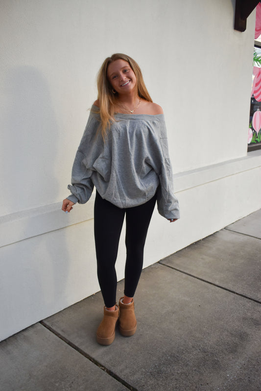 Reversible Twist-Front Terry Sweatshirt