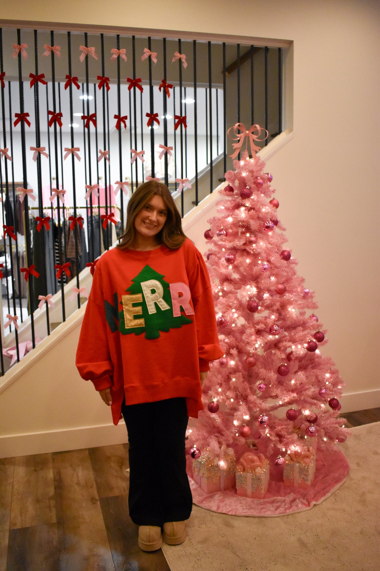 Merry Sweatshirt W/ Christmas Tree
