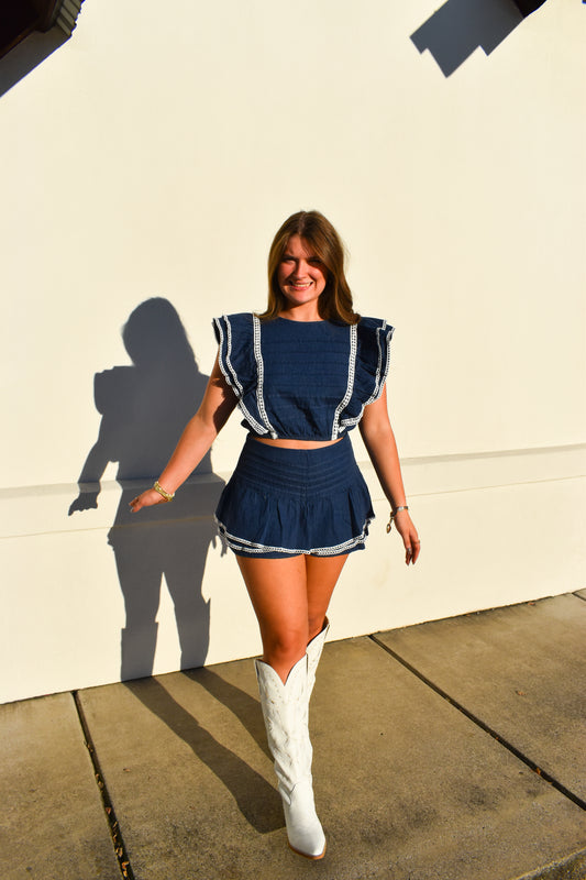 Flutter Denim Set