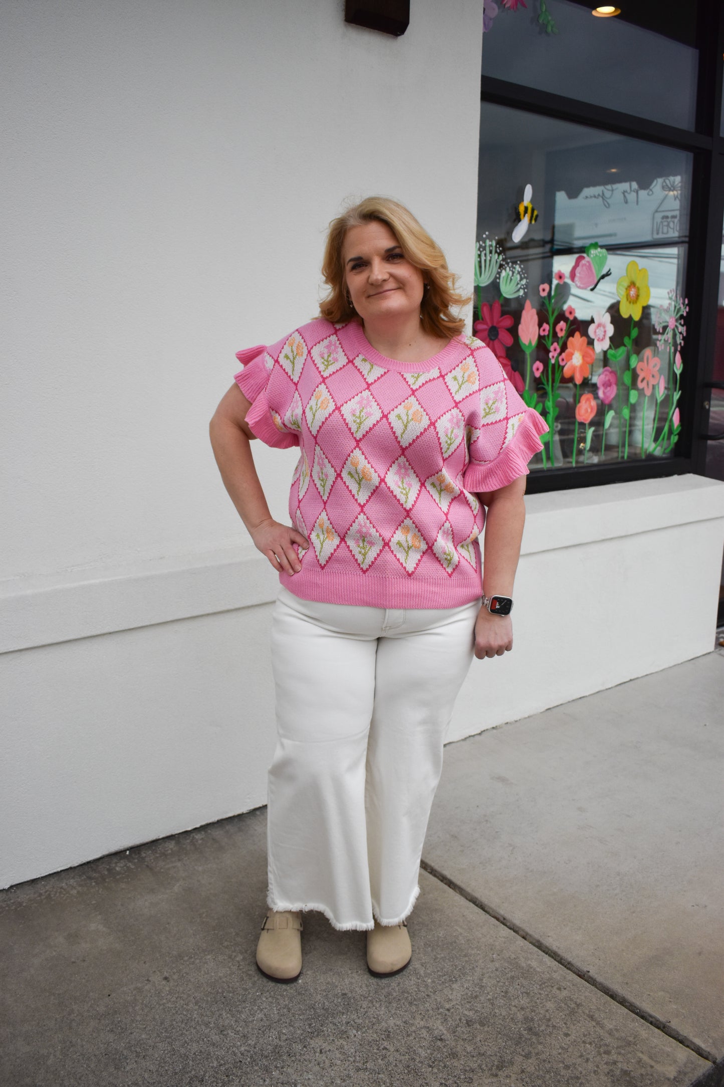 Springtime Ruffled Sweater