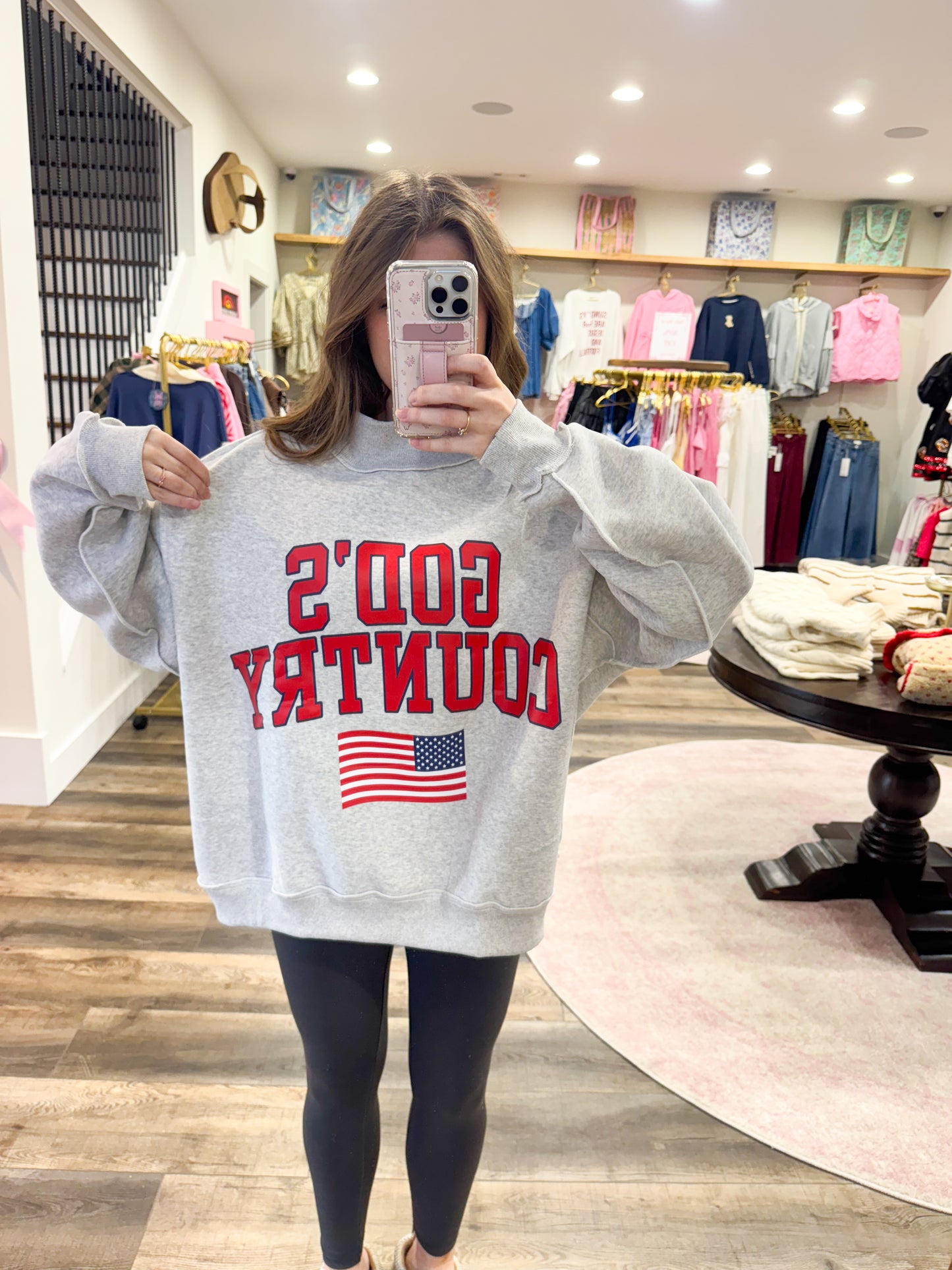 "Gods Country" Reversible Mockneck