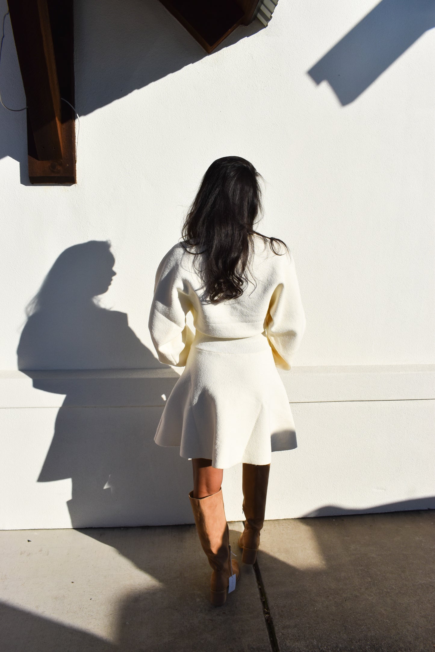 Ballon Sleeve Sweater Dress