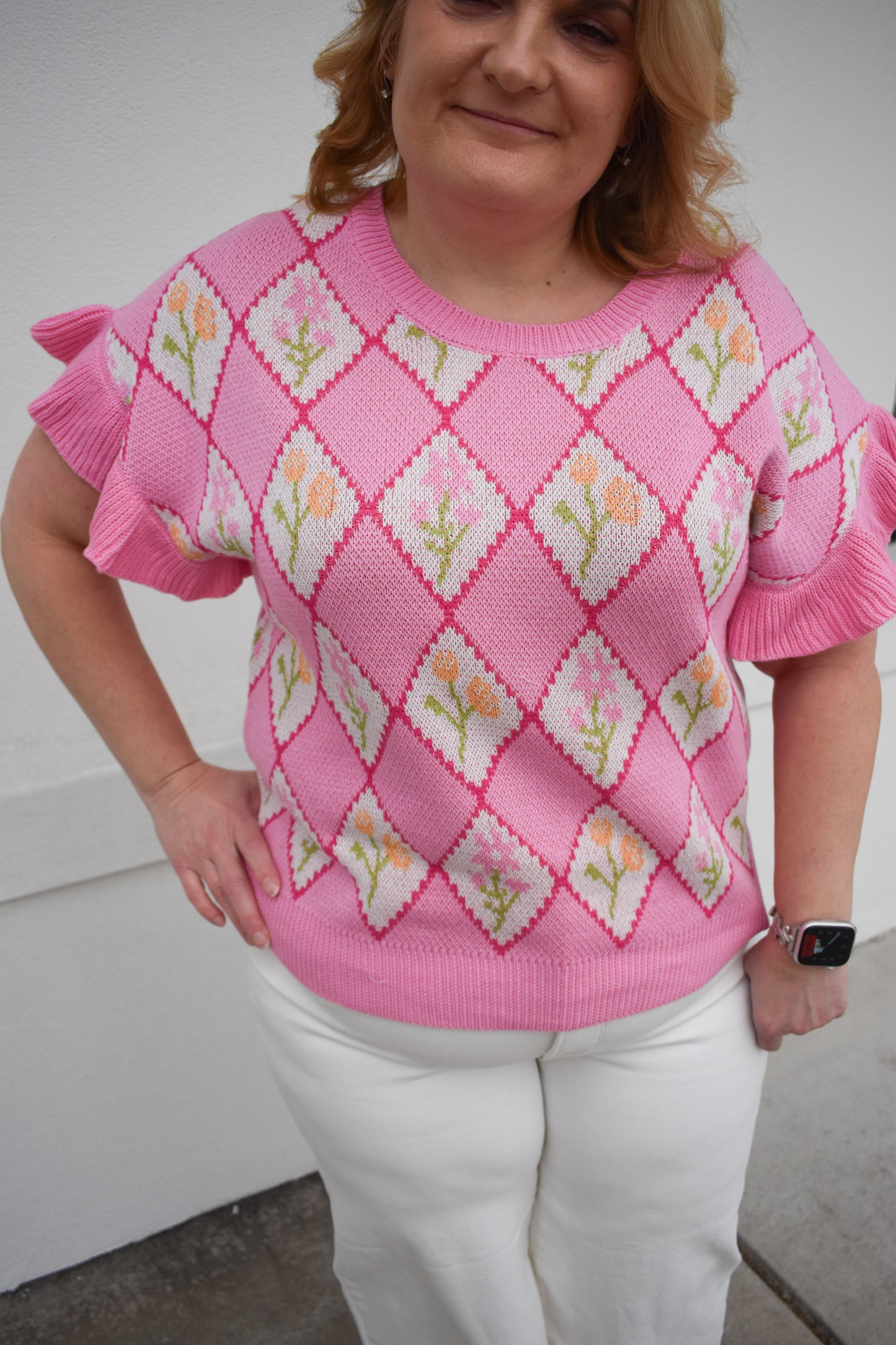 Springtime Ruffled Sweater