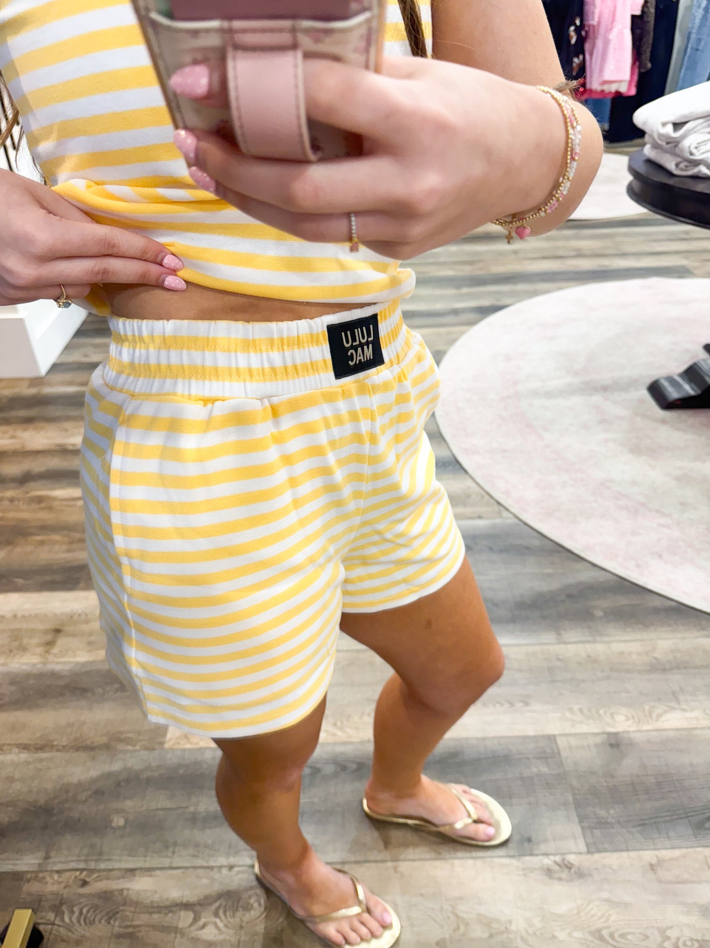Stripe Shorts: Yellow