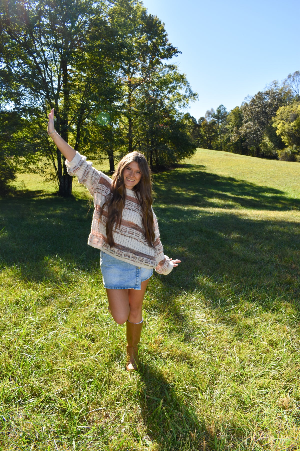 Vintage Soft Check Pattern Chunky Knit Sweater