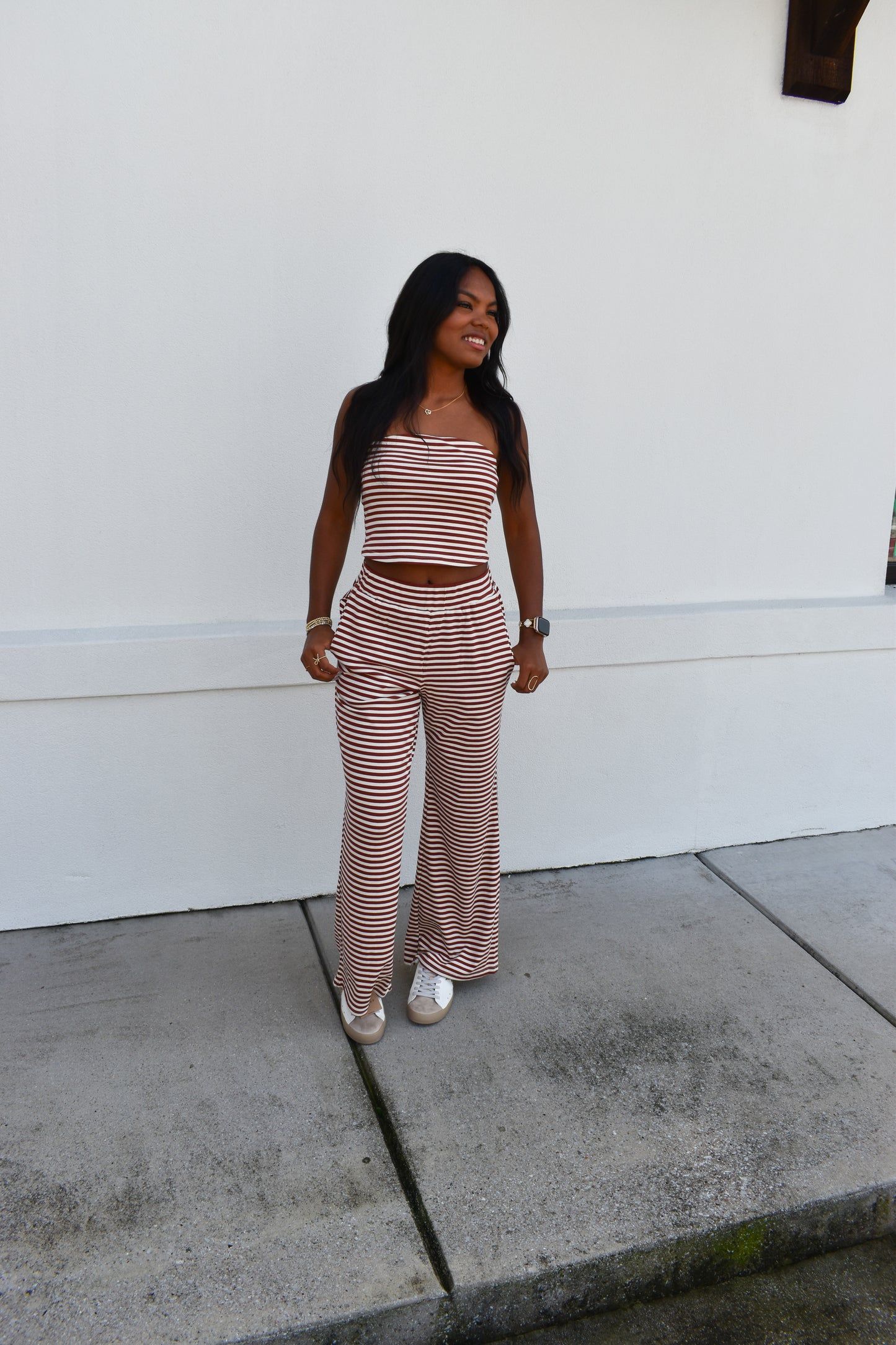 Striped Tube Top Set