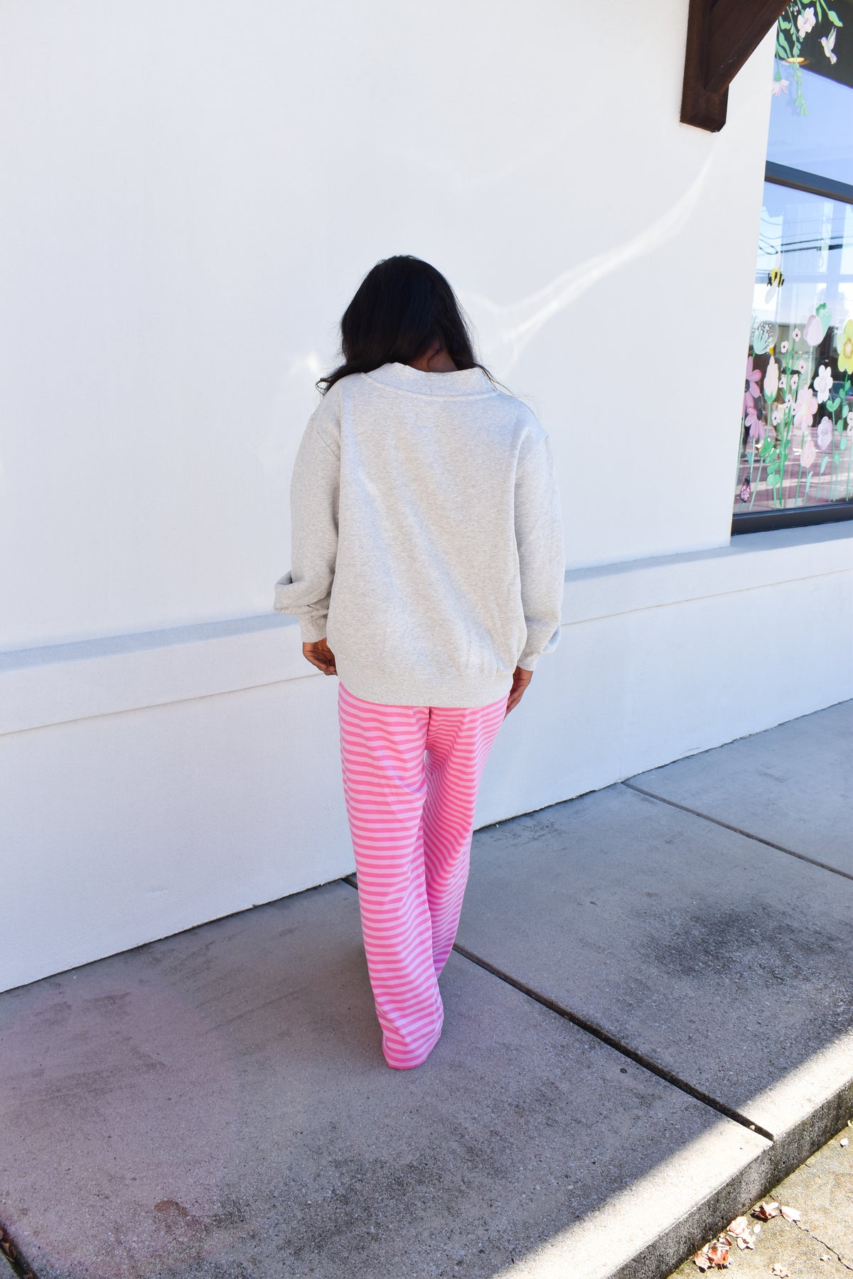 Hot Pink Striped Loungewear Pants
