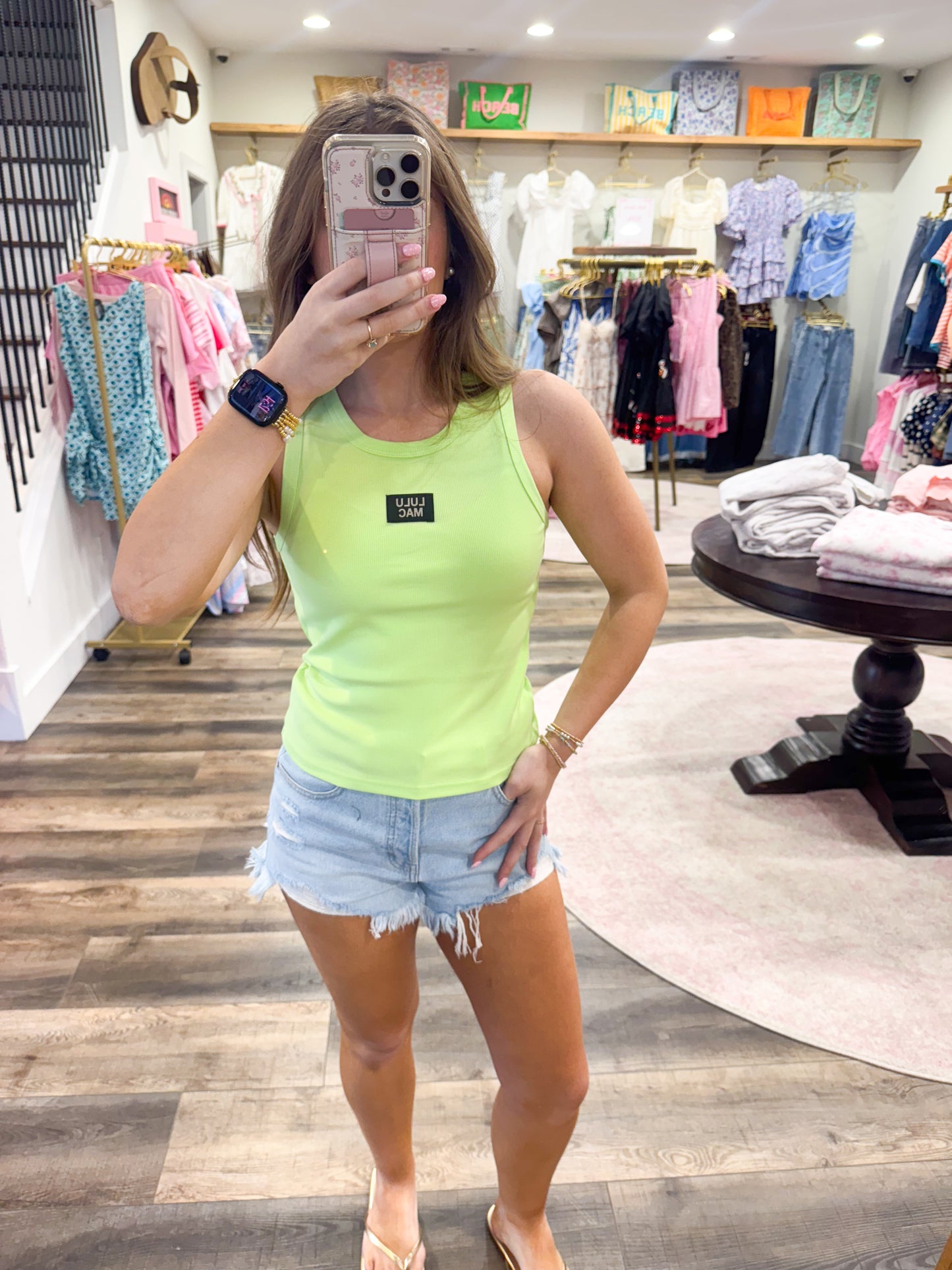 Lulu Mac Tank Top: Pistachio