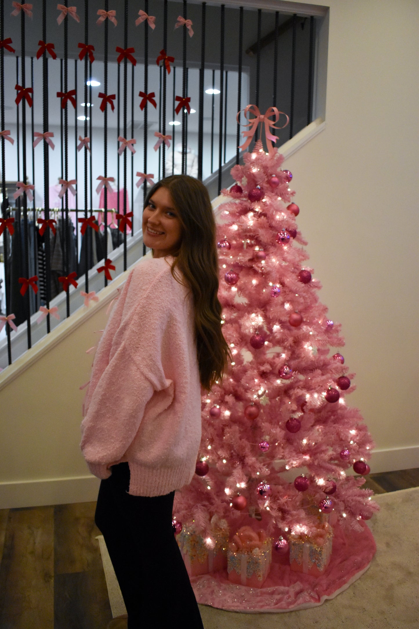 Christmas Tree W/ Satin Bow Sweater