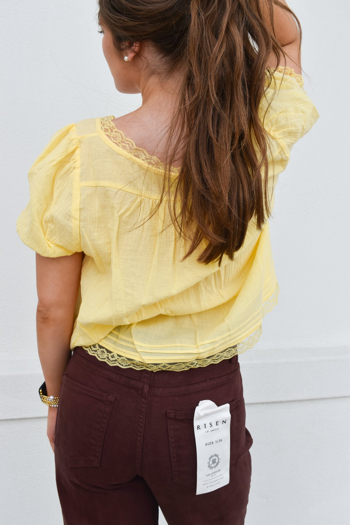 Lace & Lovely Top: Yellow