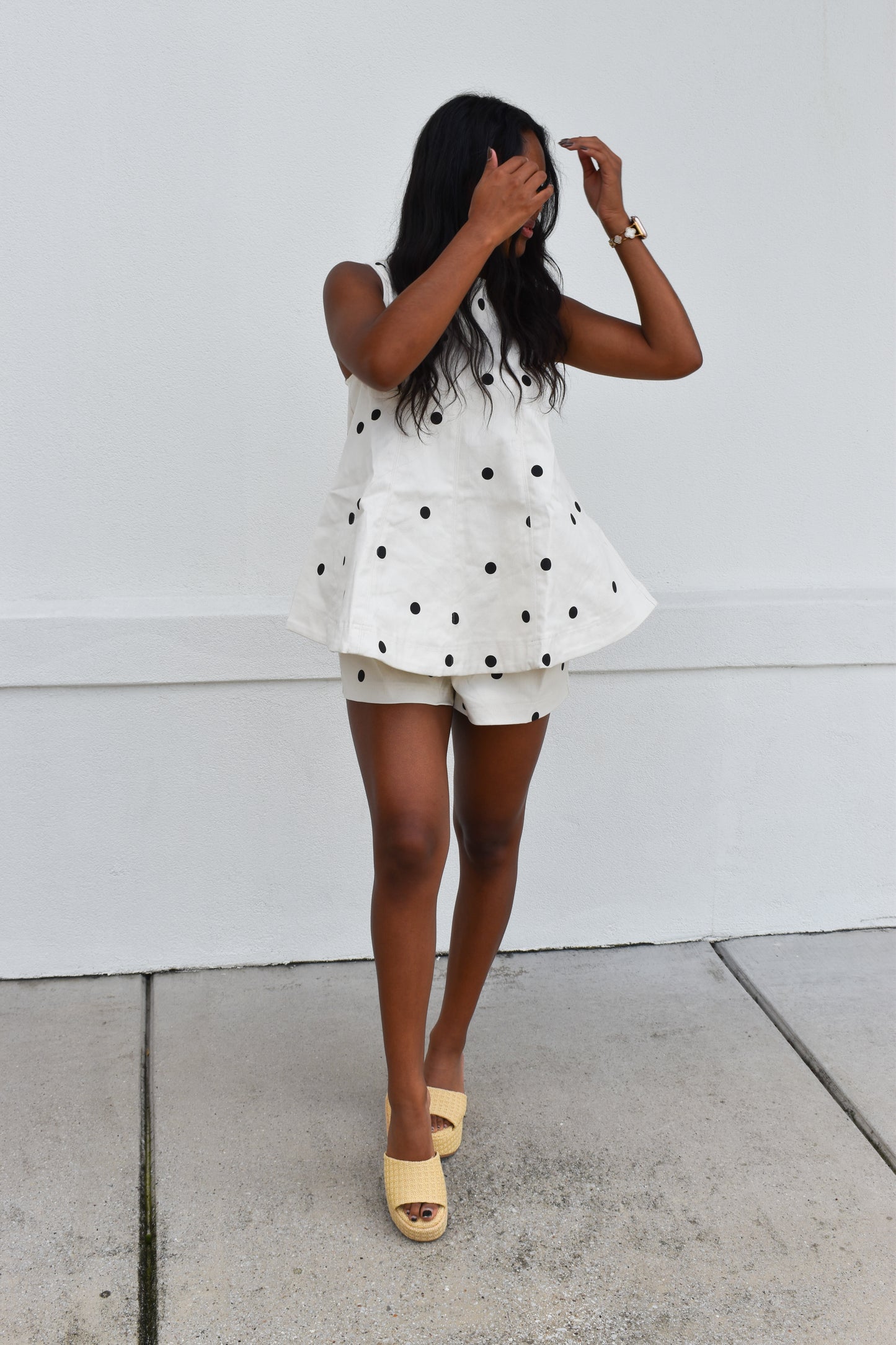 Sally Polka Dot Denim Set