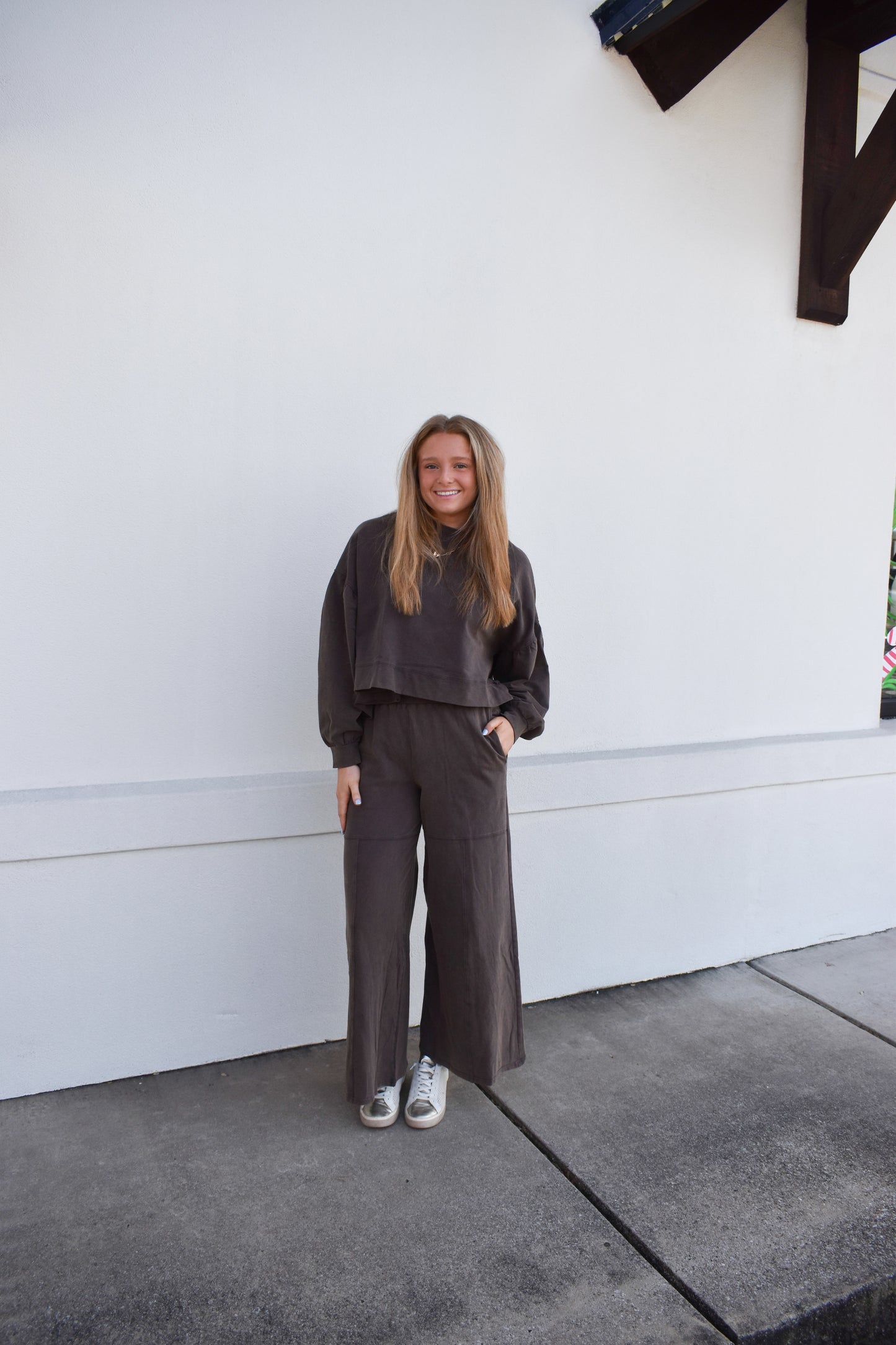 Washed French Terry Ruffle Sweatpants