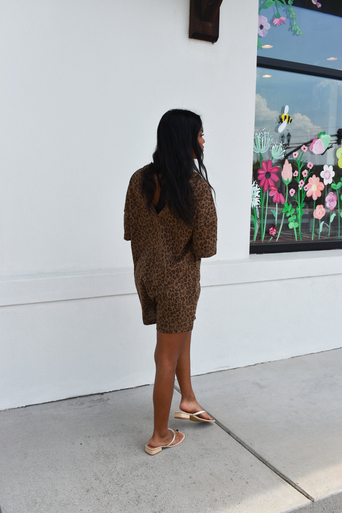 Leopard Casual  Comfy Romper