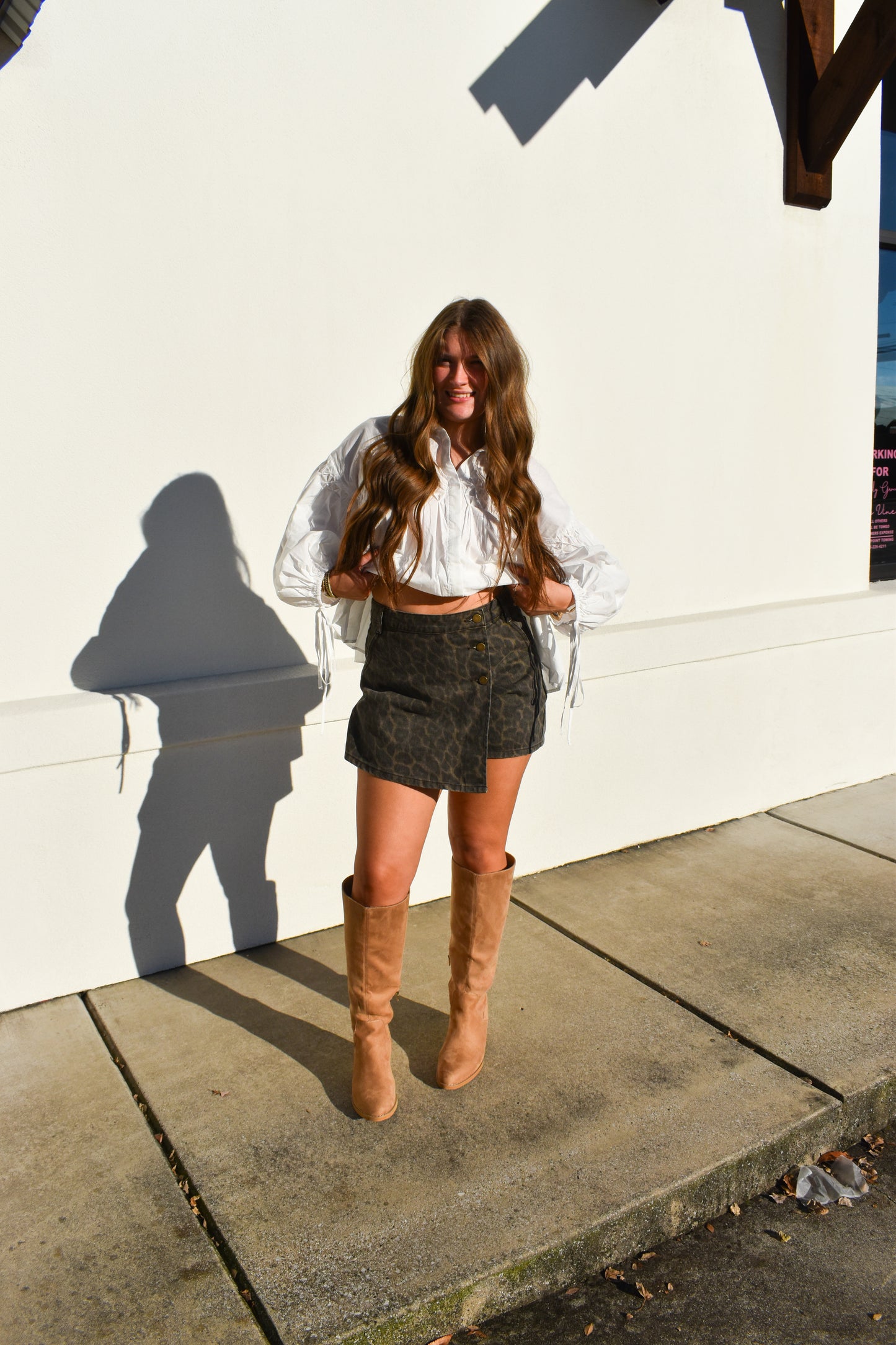 Leopard Print Skort