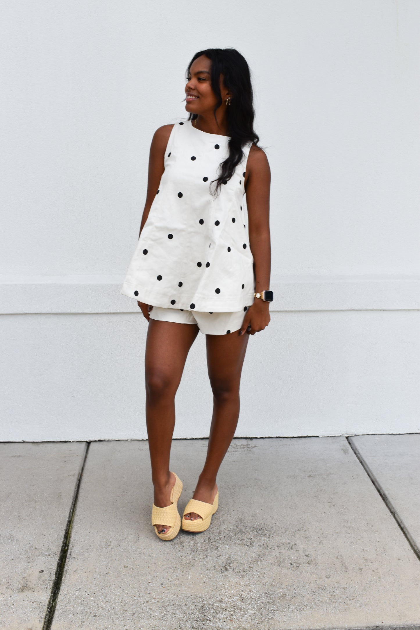 Sally Polka Dot Denim Set