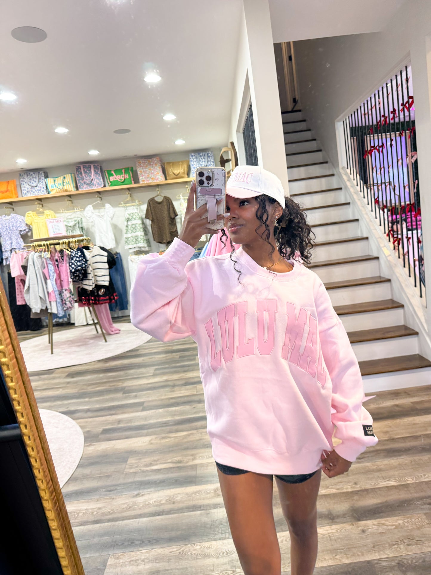 Lulu Mac Monochrome Sweatshirt: Pink
