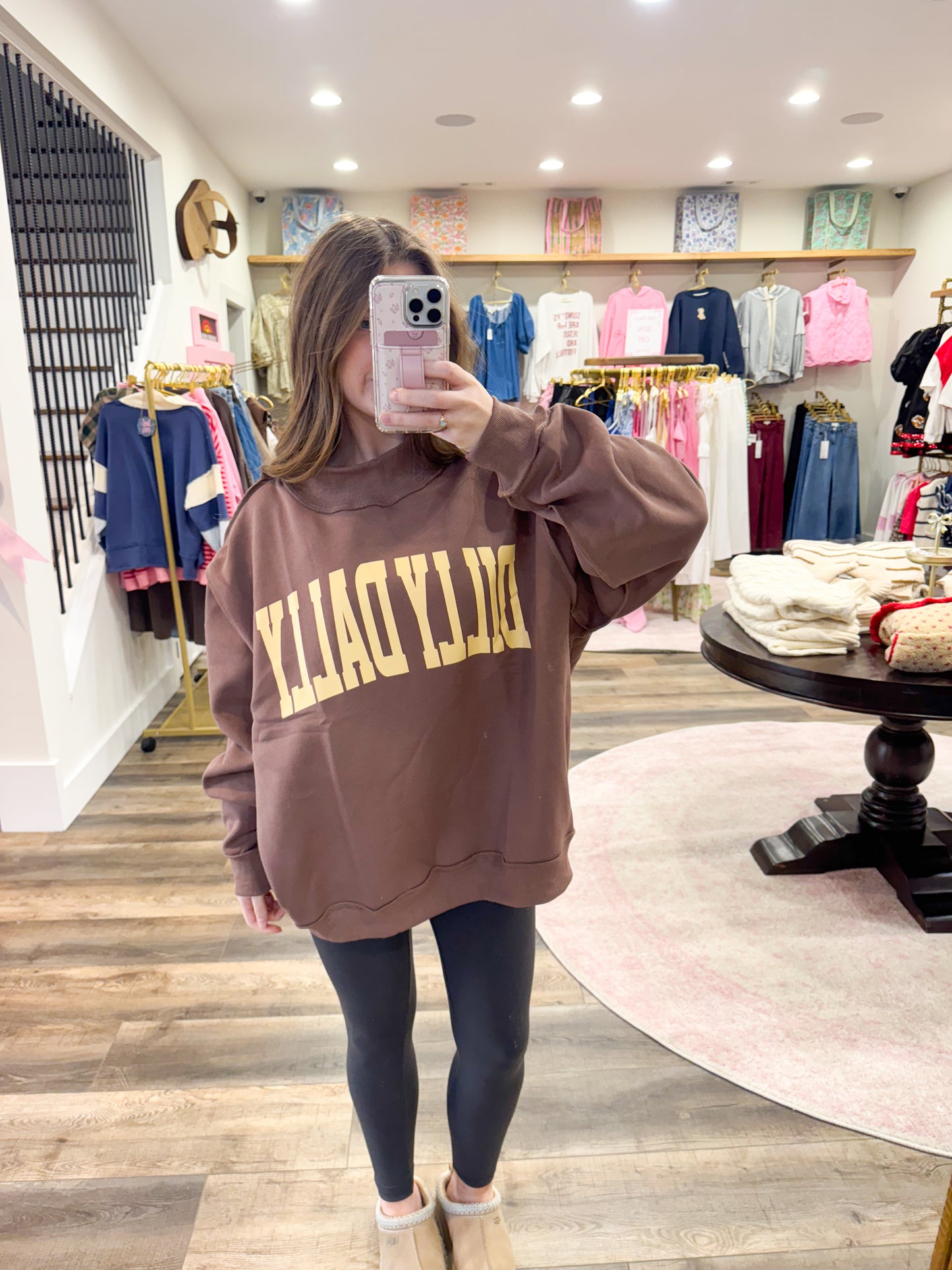 Dilly Dally Mockneck: Brown