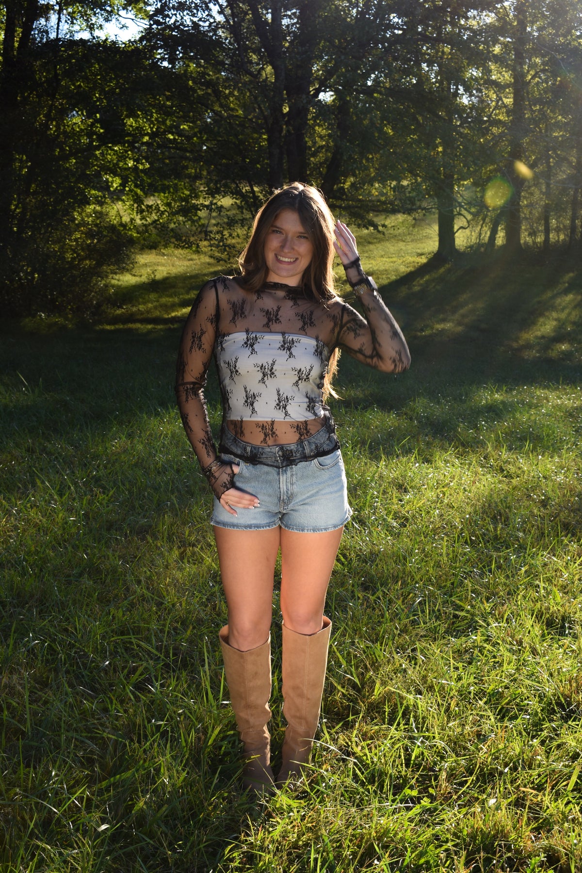 Floral Lace Embroidered Top