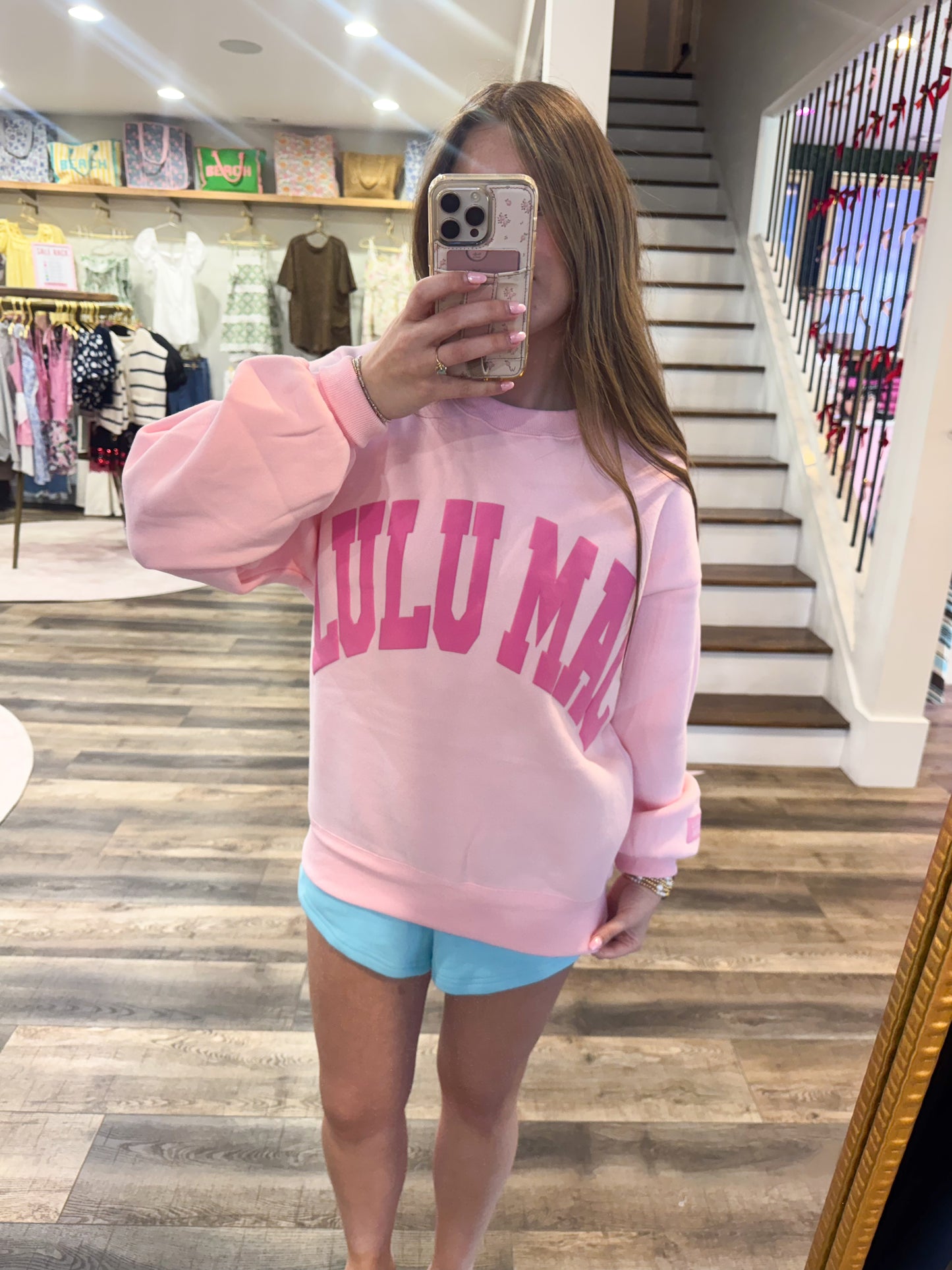 Lulu Mac Sweatshirt: Light Pink/Pink Puff