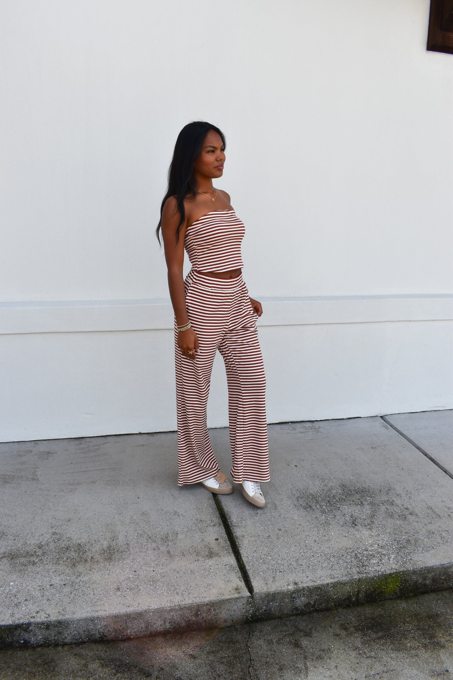 Striped Tube Top Set