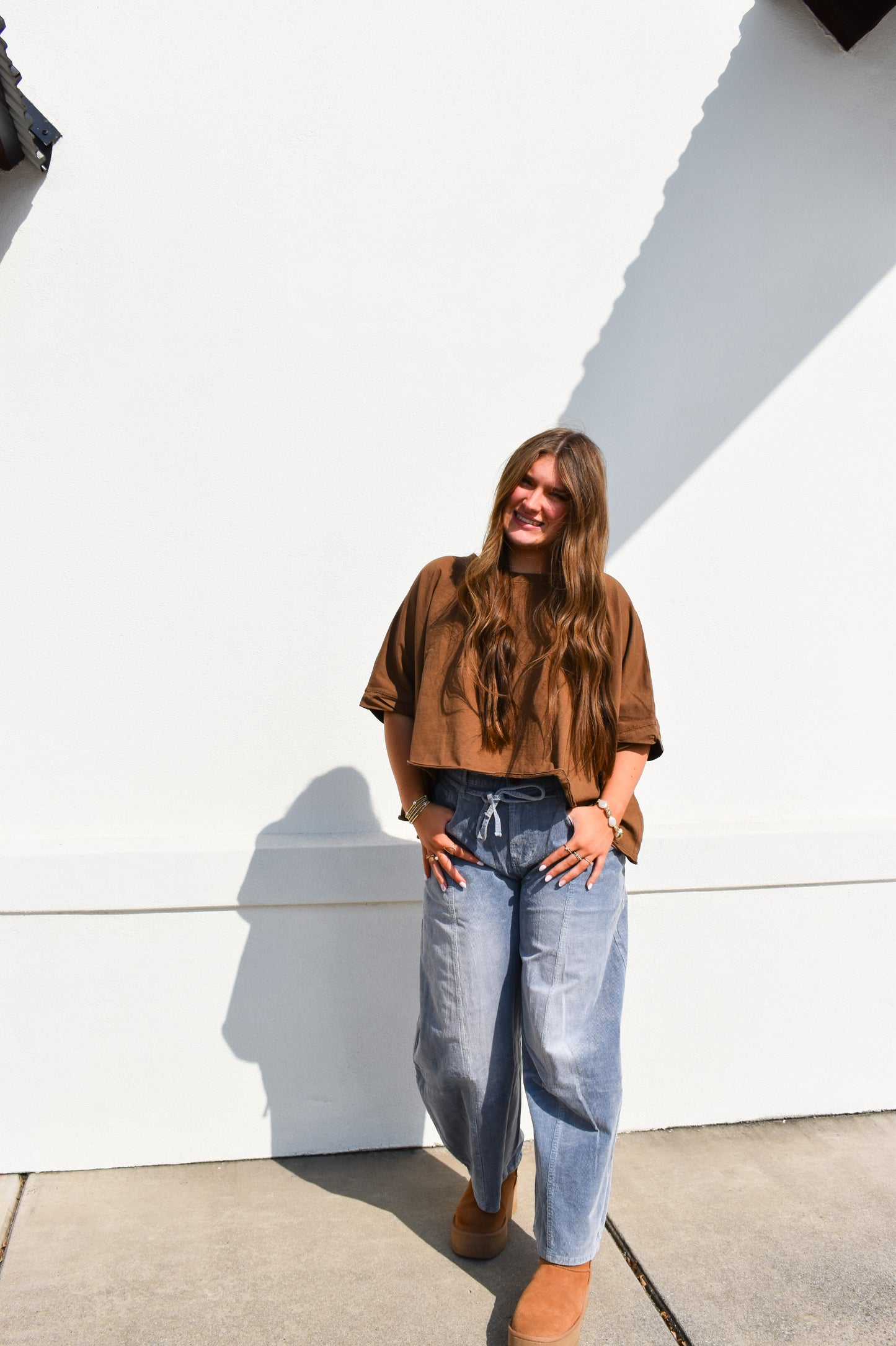 Iris Brown Oversized Top