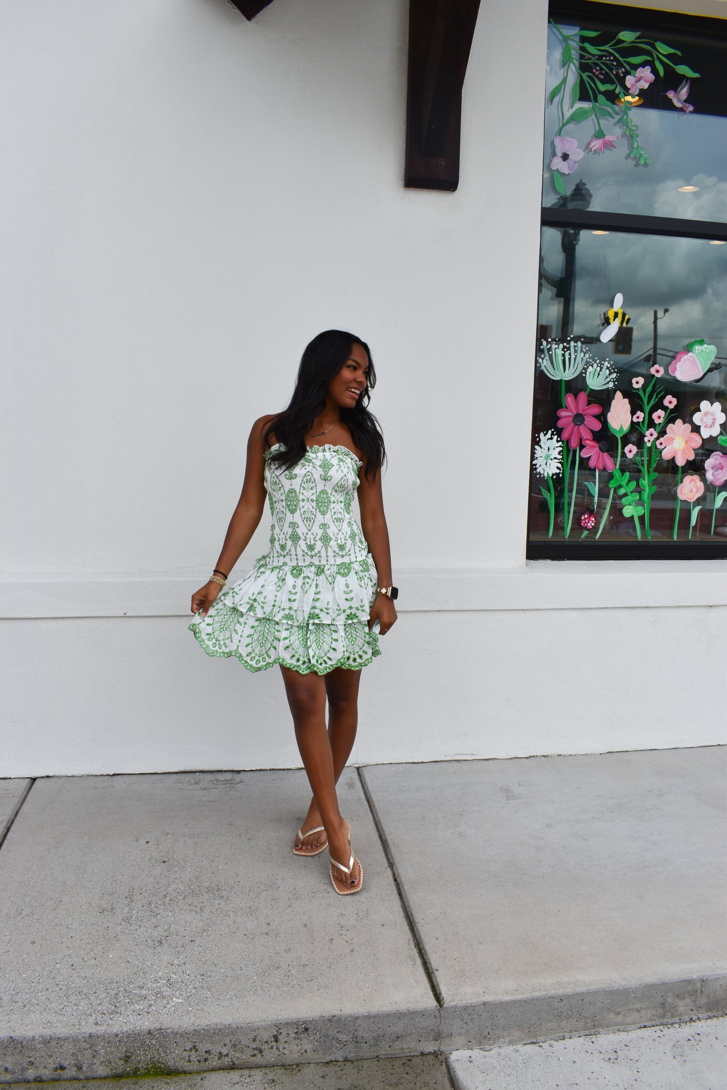 Lola Smocked Ruffle Mini Dress