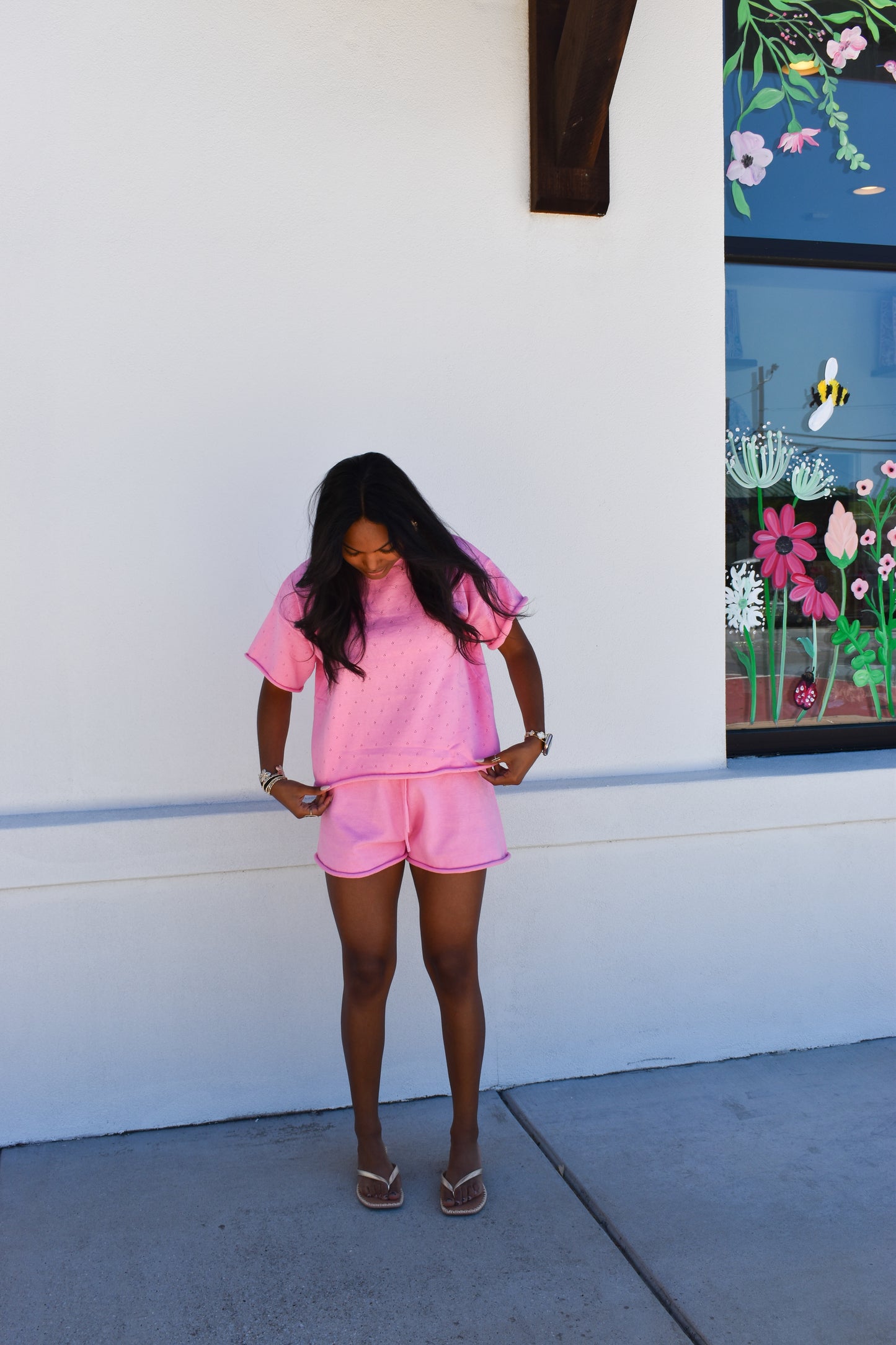 Pink Pointelle Set
