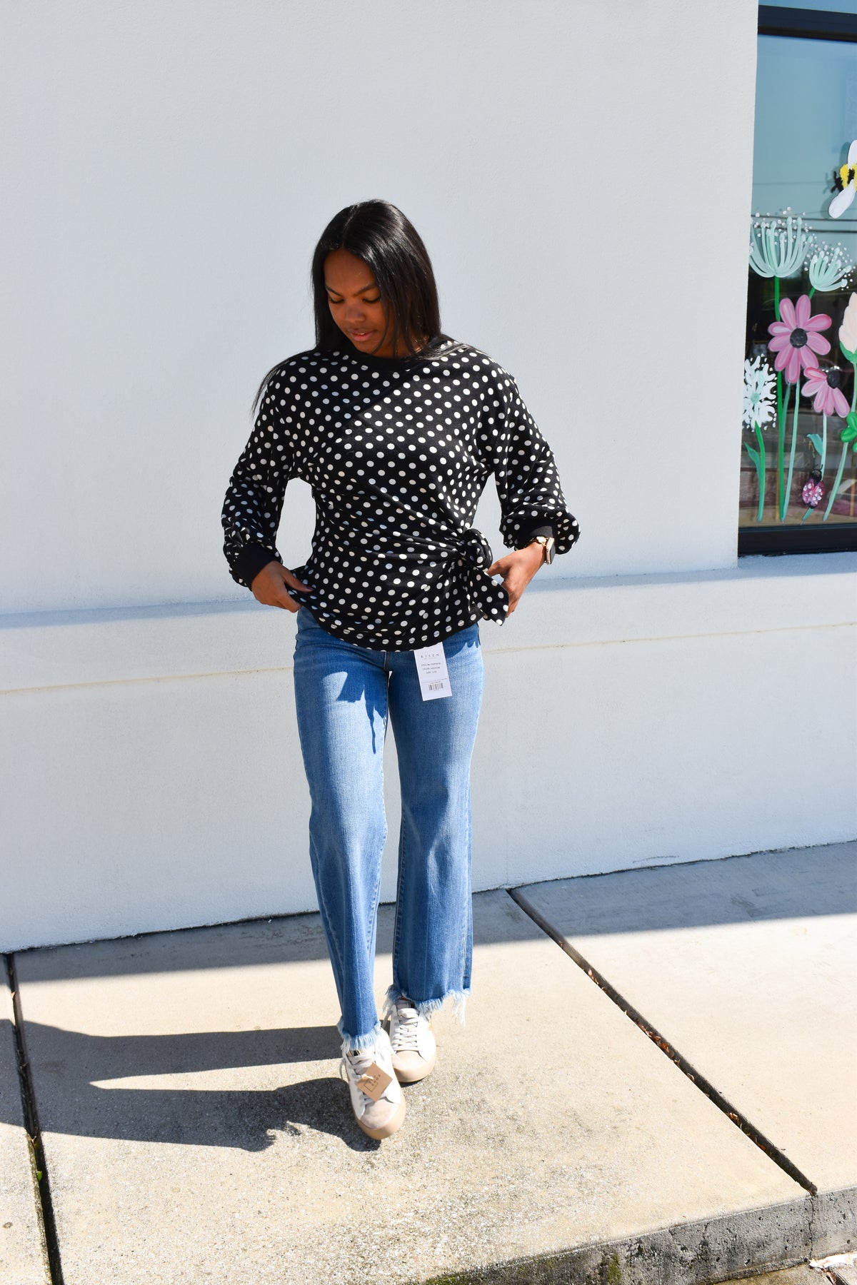 Polka Dot Tie Top