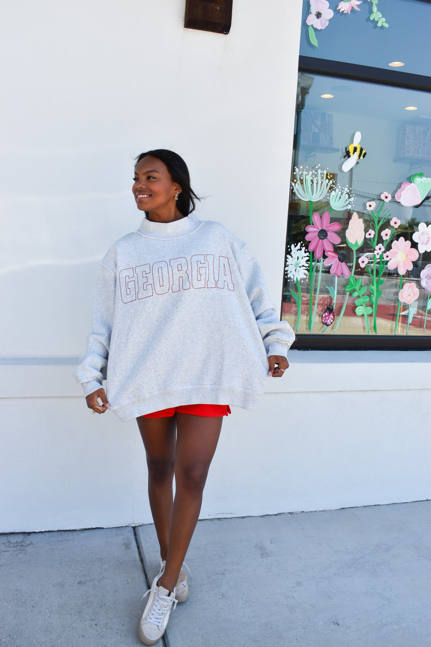 Georgia Stitched Detail Mockneck