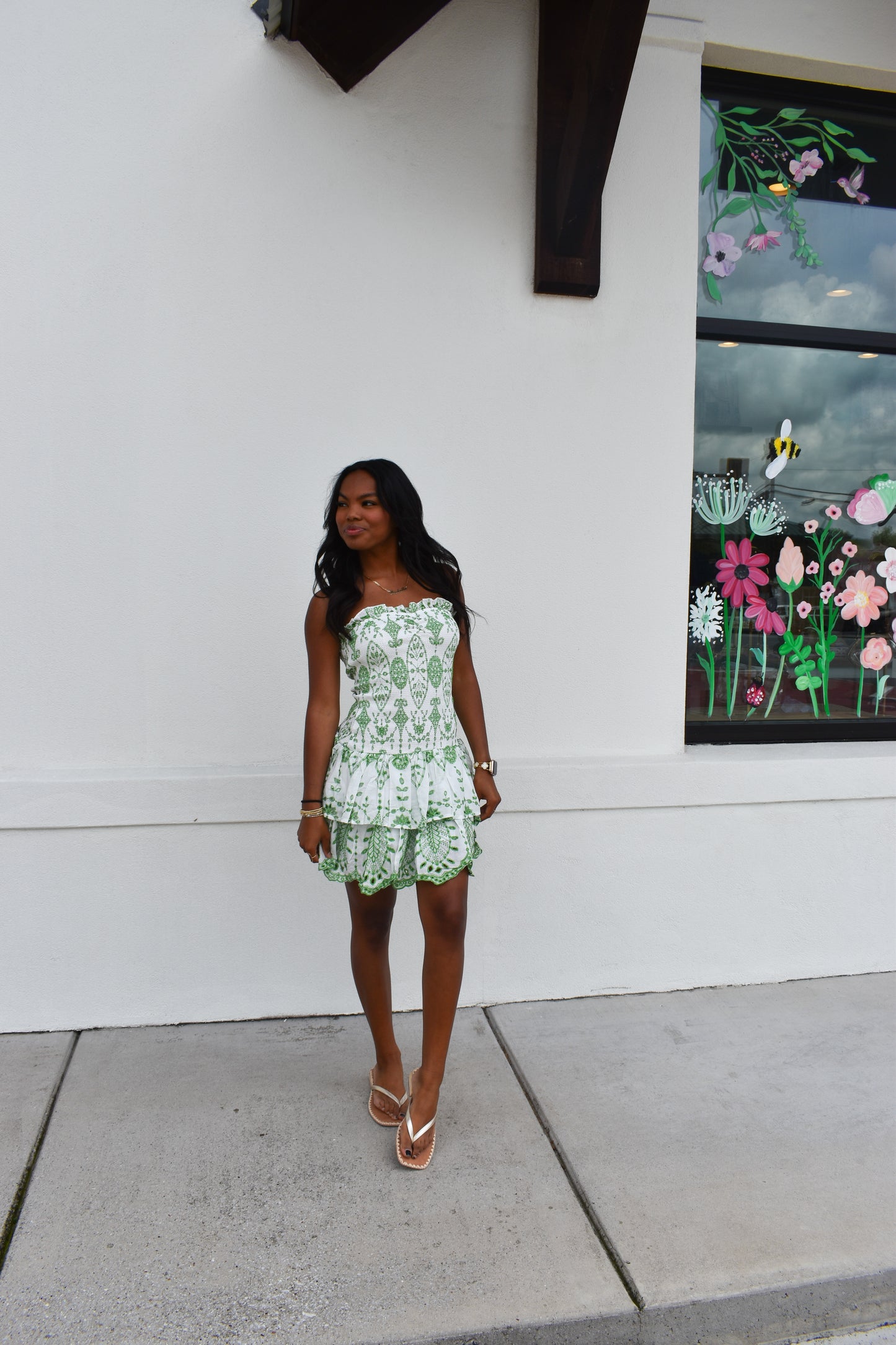 Lola Smocked Ruffle Mini Dress